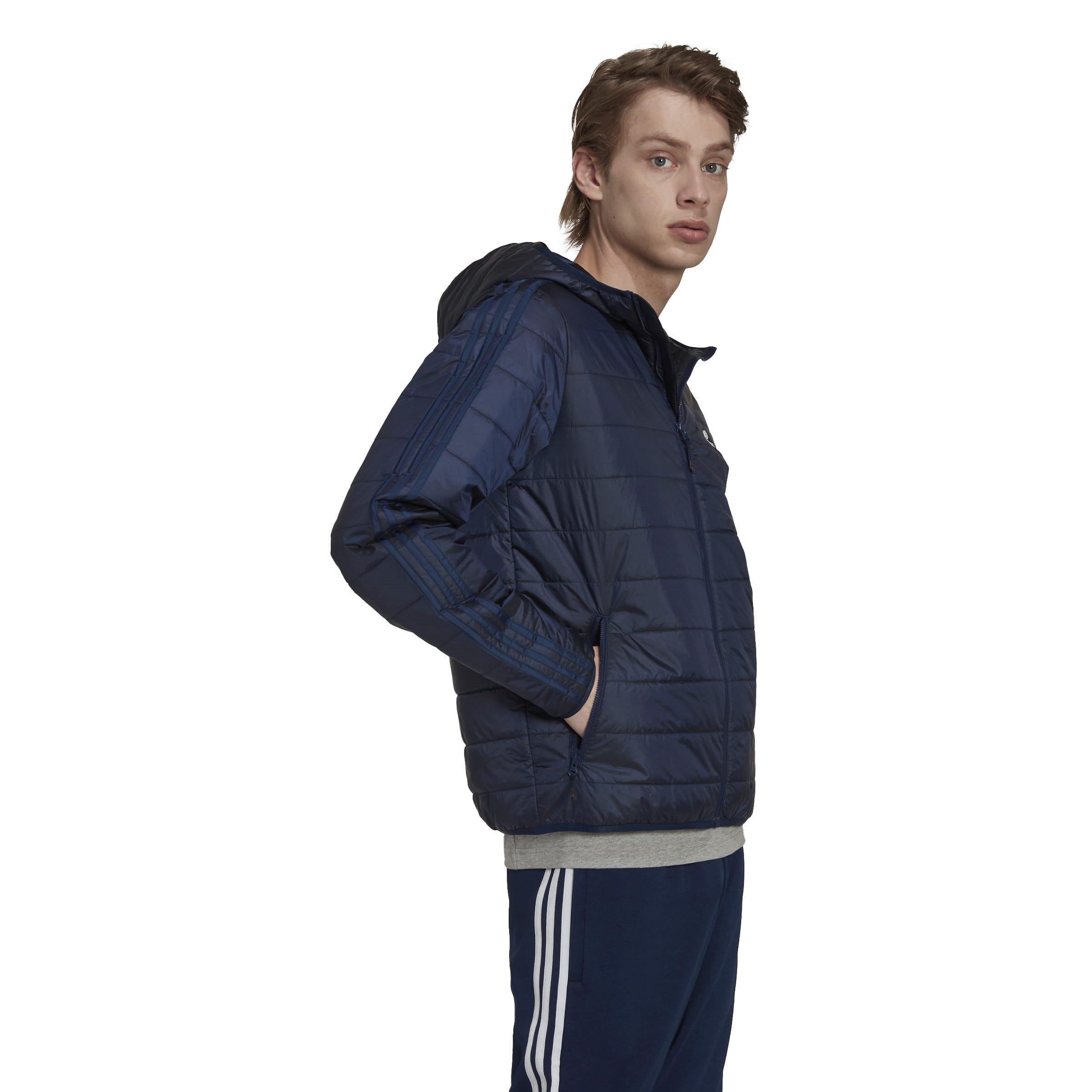 Night Indigo - adidas Originals - Padded Hooded Recycled Long Sleeve Puffer Jacket - 4