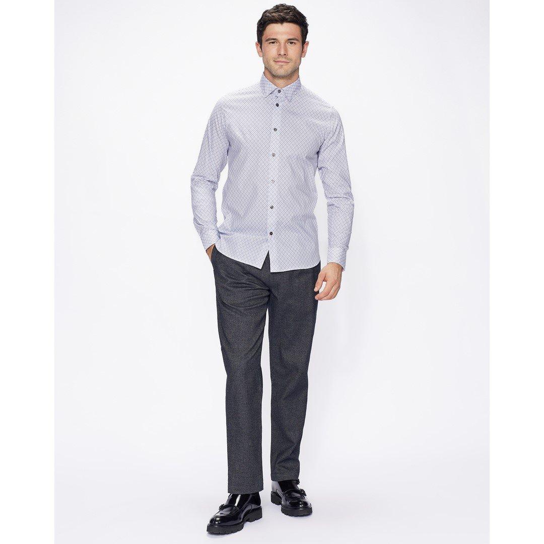 Weiß - Ted Baker - Men's Long-Sleeve Patterned Shirt - 2