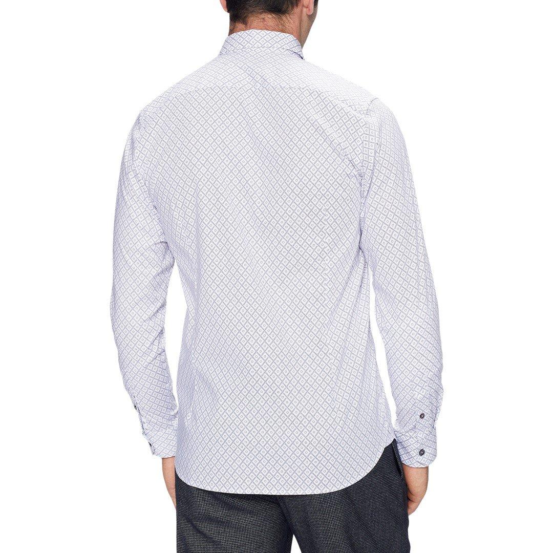 Weiß - Ted Baker - Men's Long-Sleeve Patterned Shirt - 3