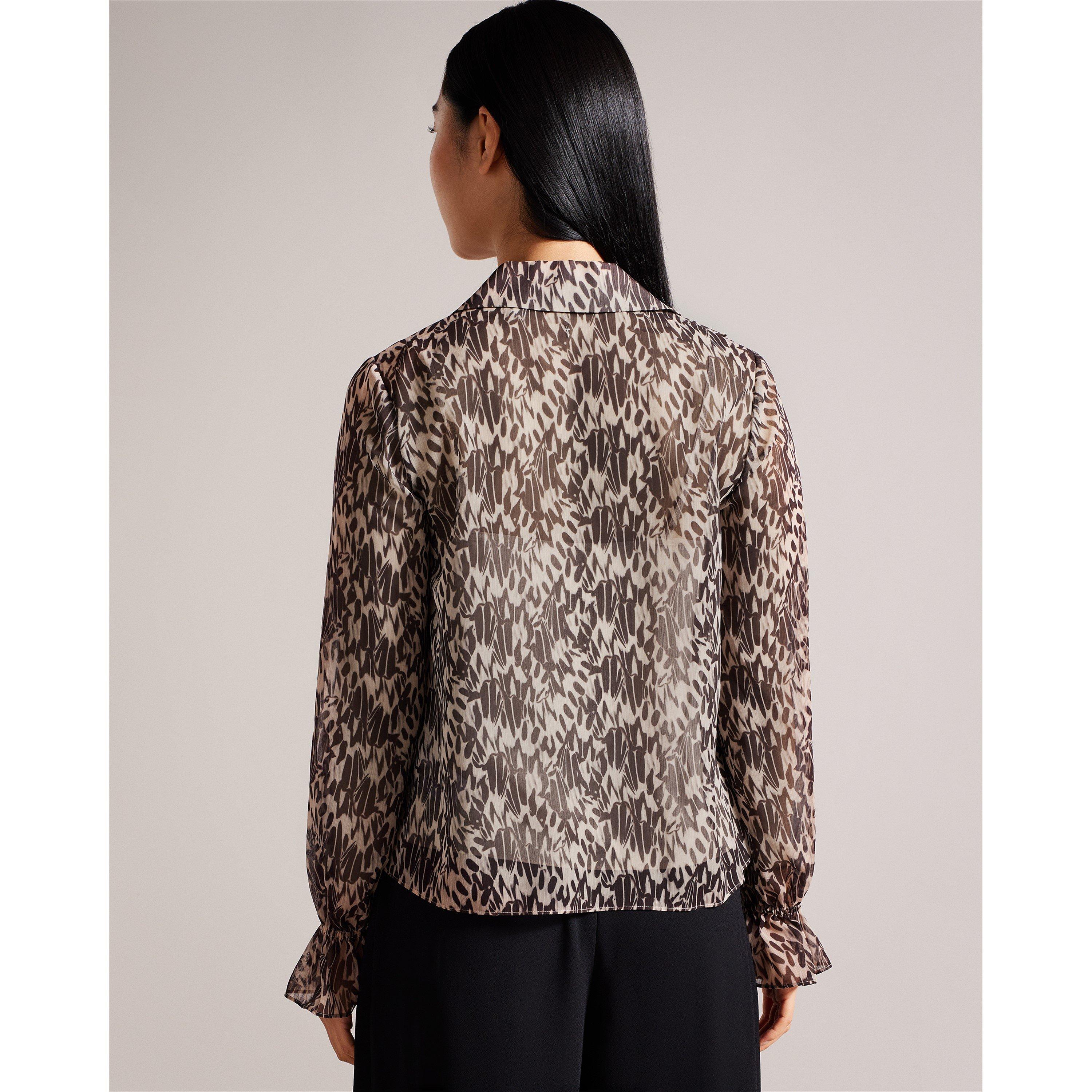 Nude-Rosa - Ted Baker - Women's Bertei Long-Sleeve Blouse - 2