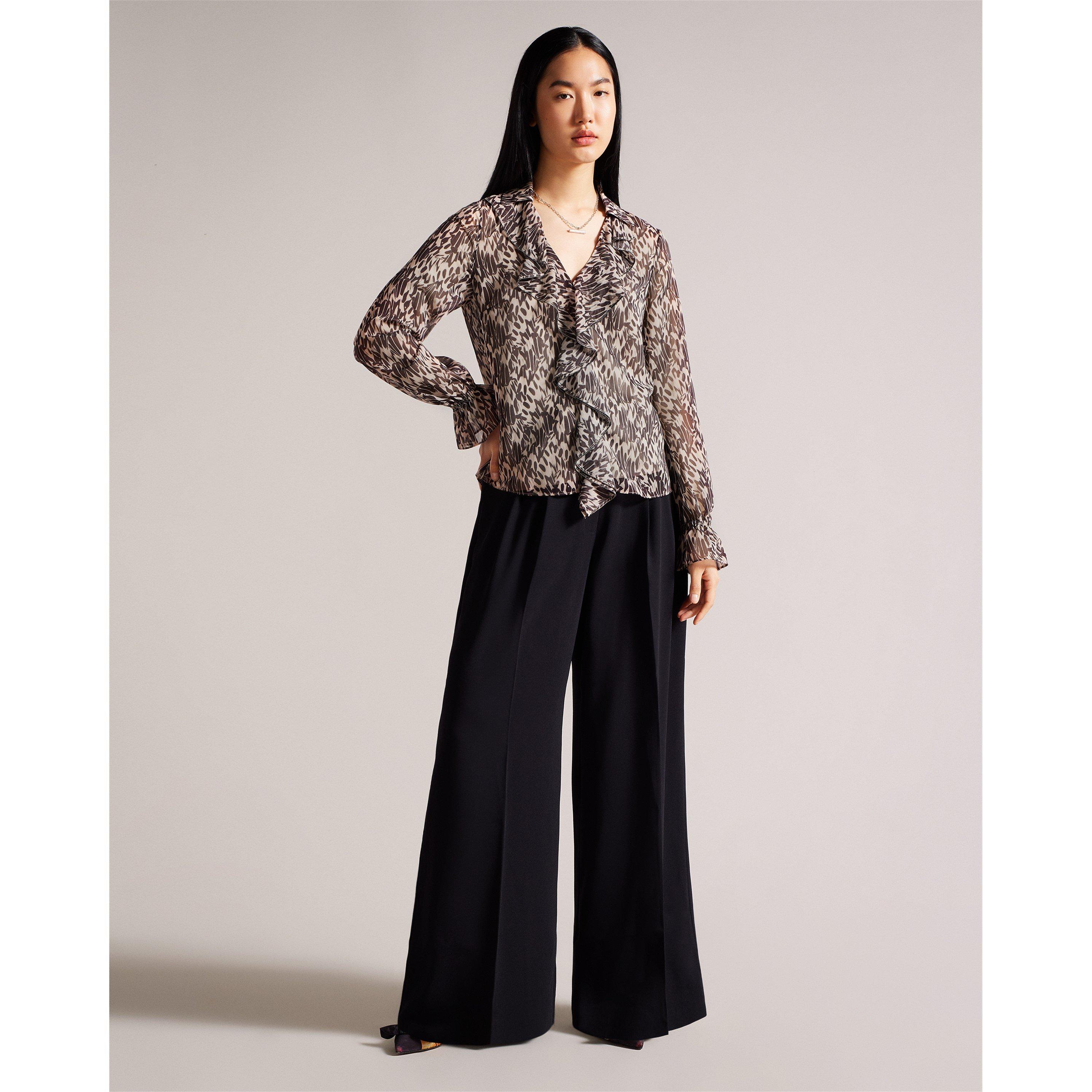 Nude-Rosa - Ted Baker - Women's Bertei Long-Sleeve Blouse - 3