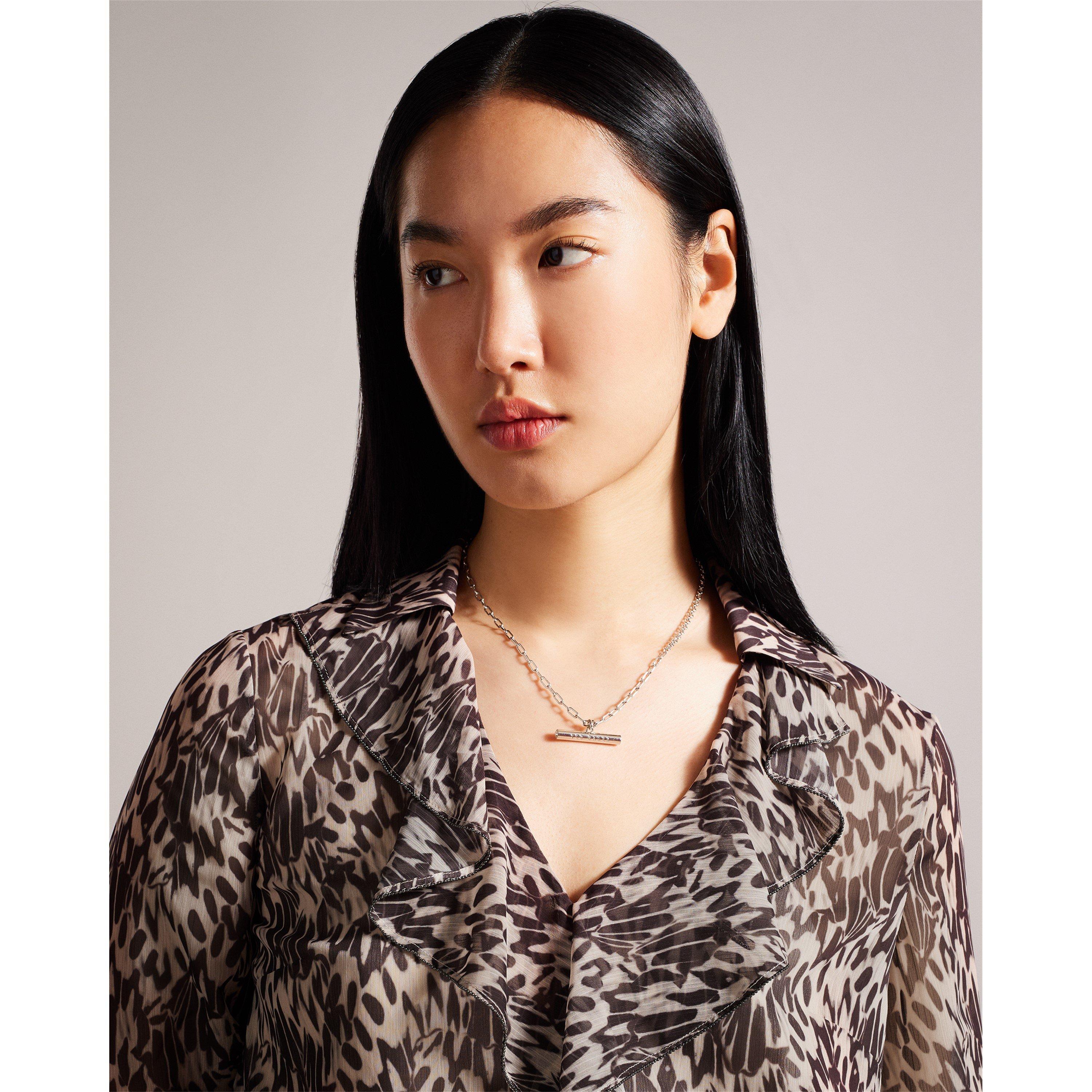 Nude-Rosa - Ted Baker - Women's Bertei Long-Sleeve Blouse - 4