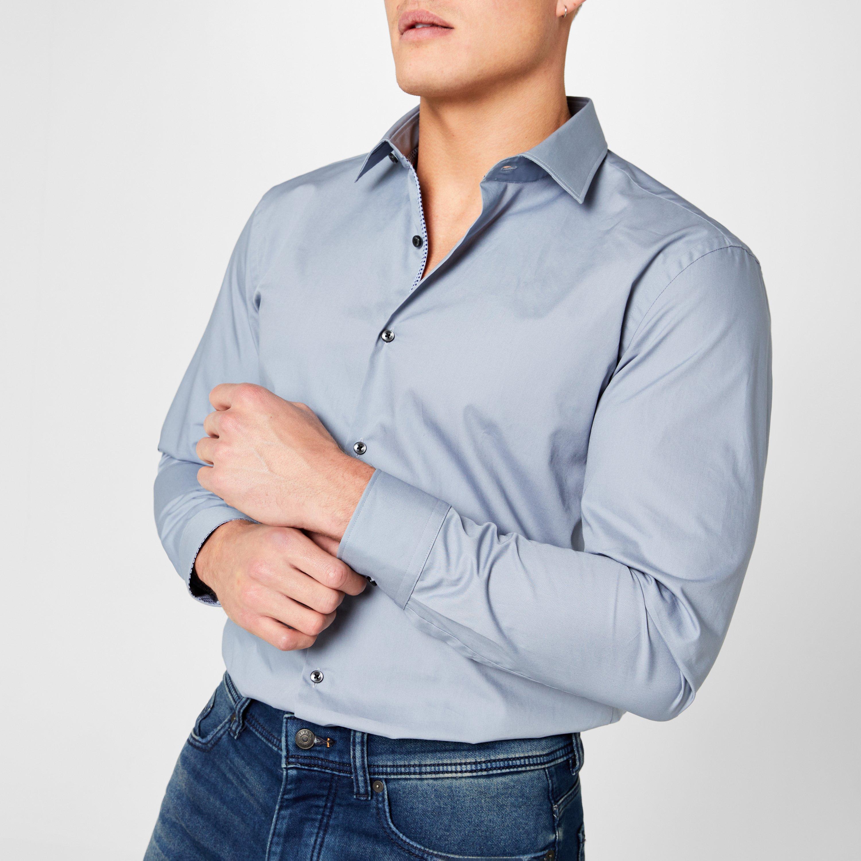 Light Grey 430 - Hugo - Koey Poplin Shirt - 5