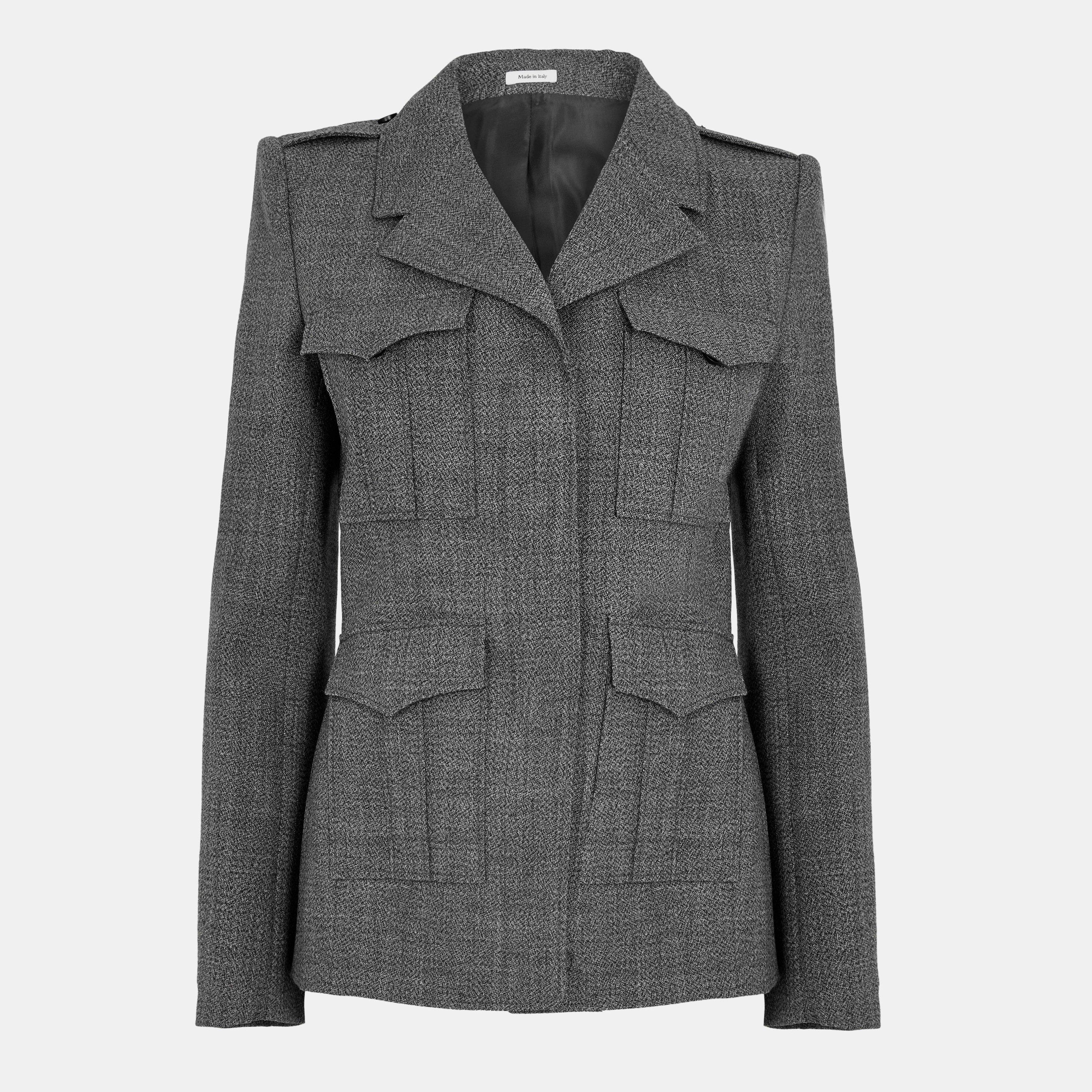 Grey - Alexander McQueen - Women's Alex City Structured Tailored Blazer - 1
