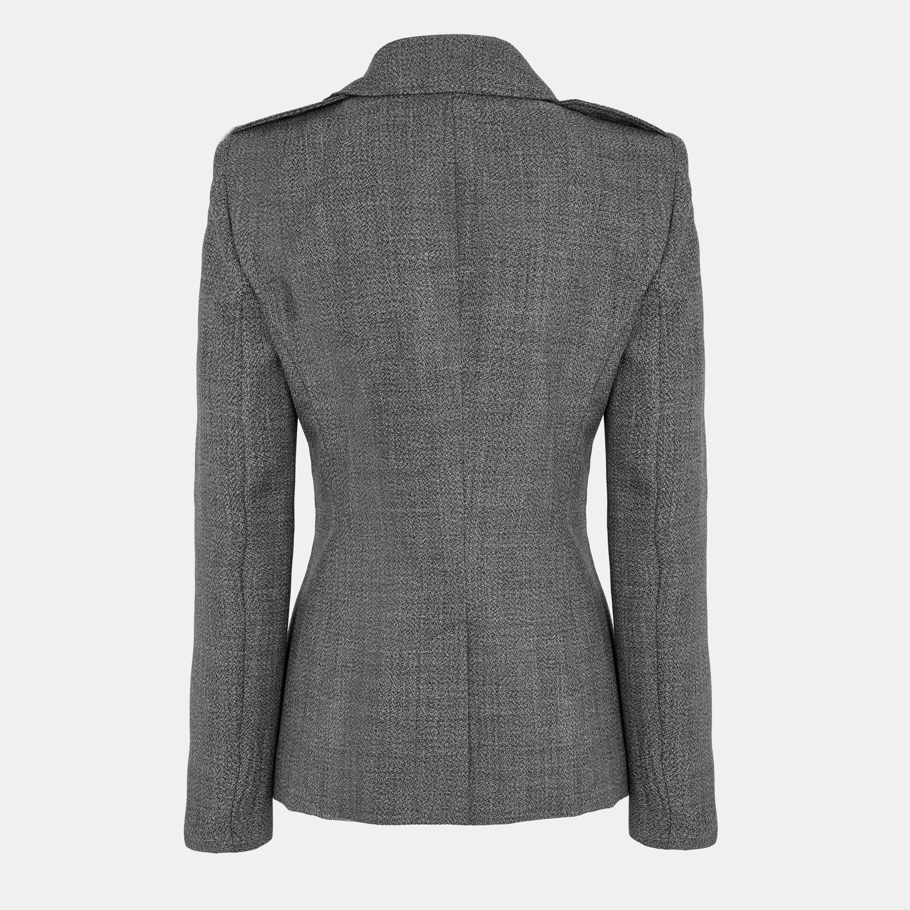 Grey - Alexander McQueen - Women's Alex City Structured Tailored Blazer - 2