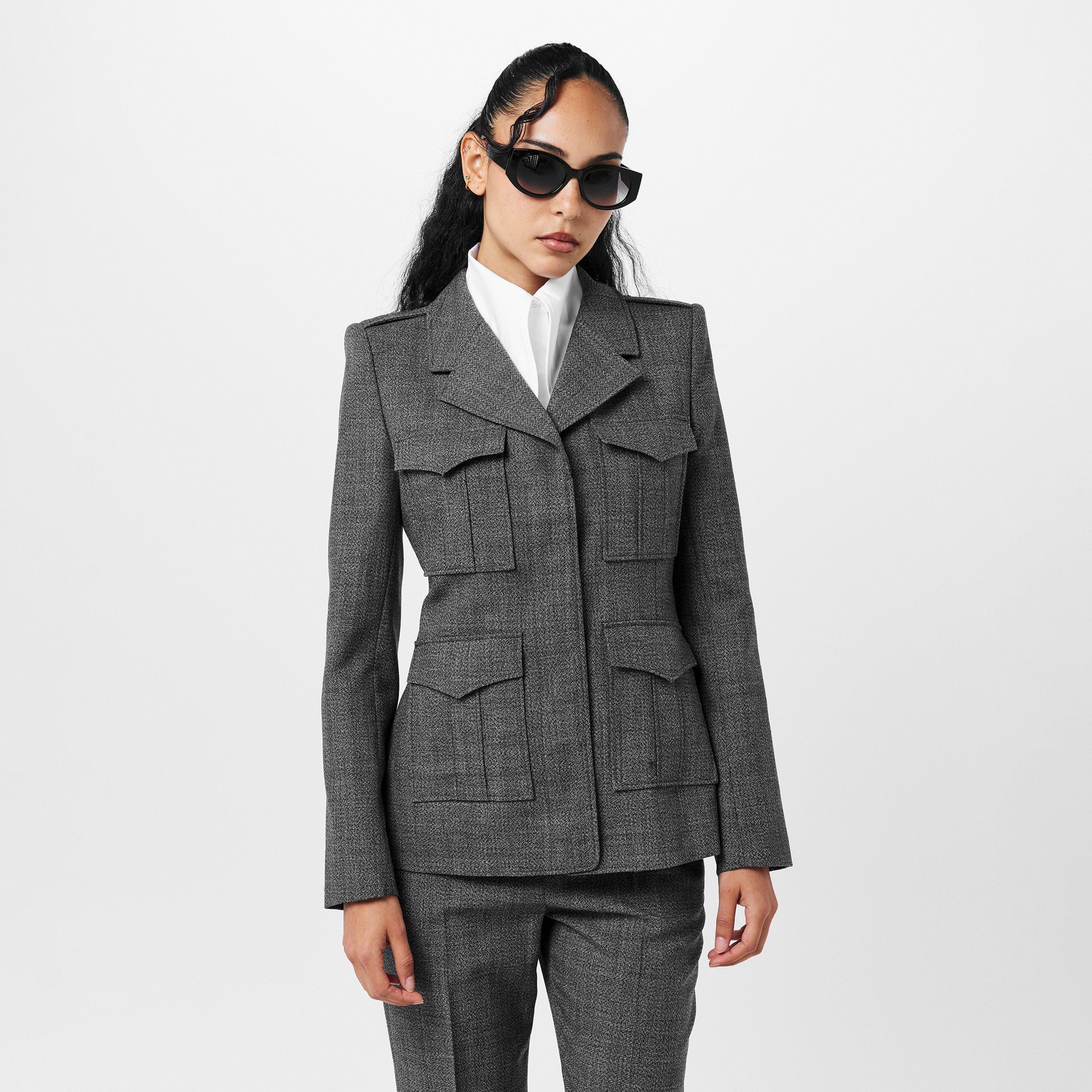 Grey - Alexander McQueen - Women's Alex City Structured Tailored Blazer - 3
