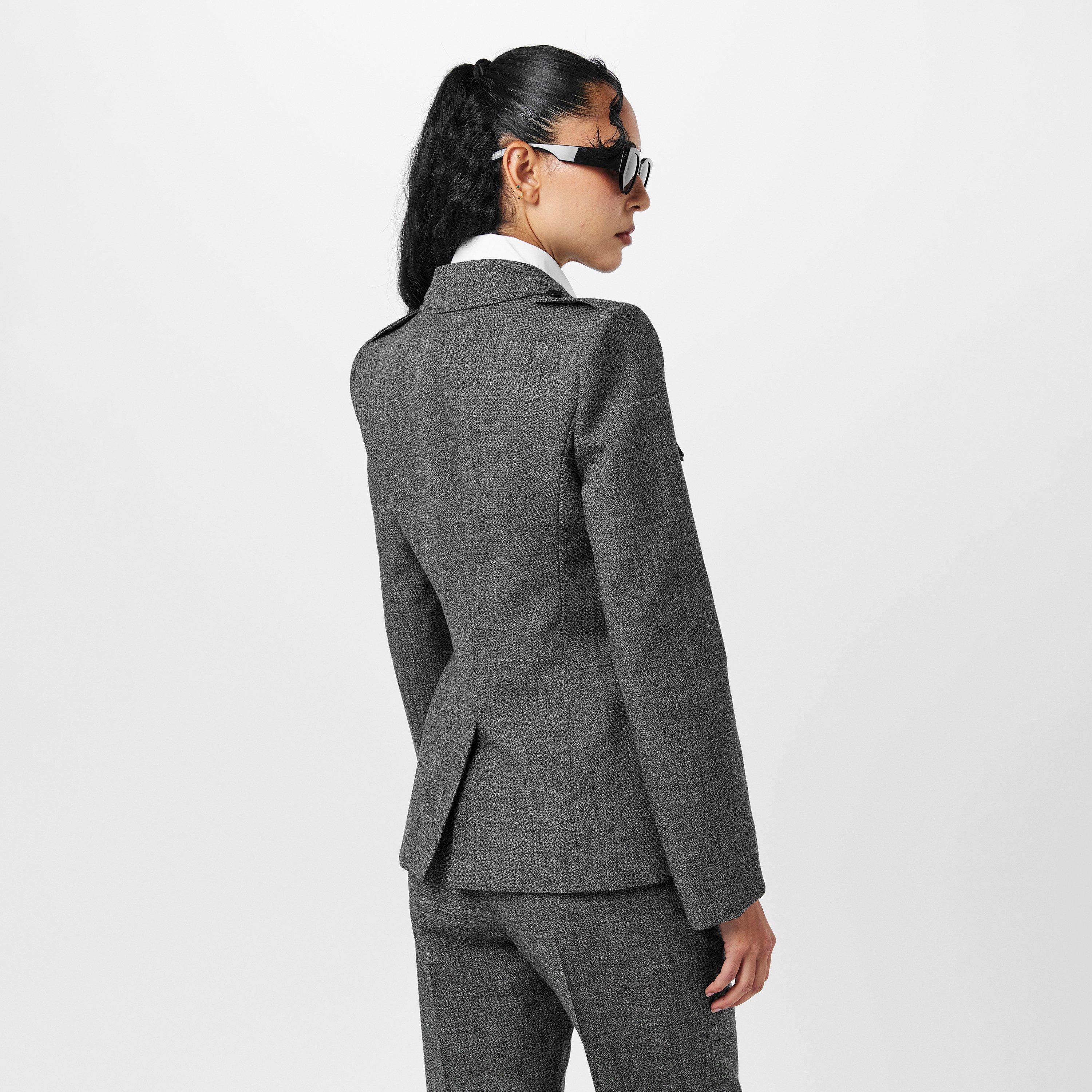 Grey - Alexander McQueen - Women's Alex City Structured Tailored Blazer - 4