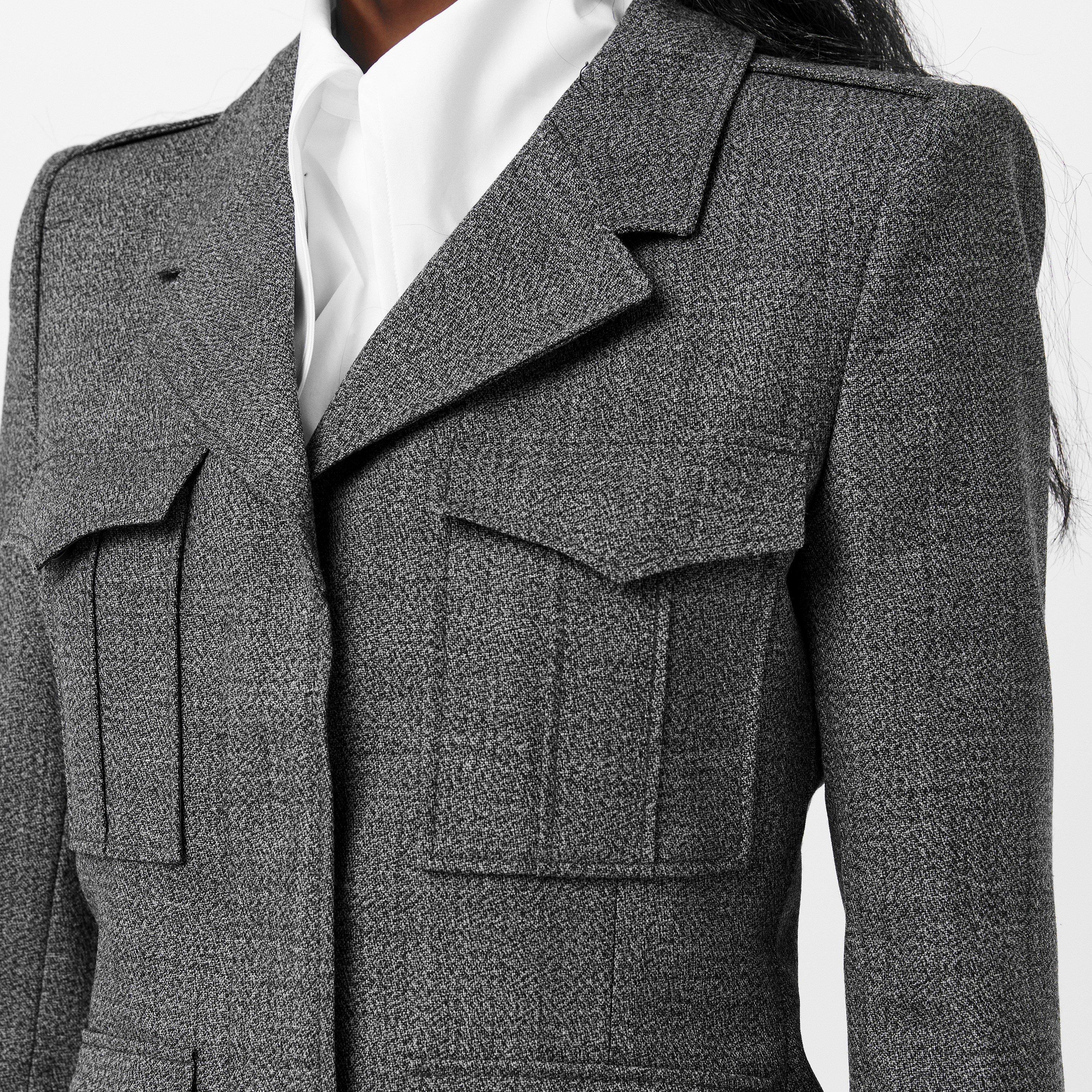 Grey - Alexander McQueen - Women's Alex City Structured Tailored Blazer - 5