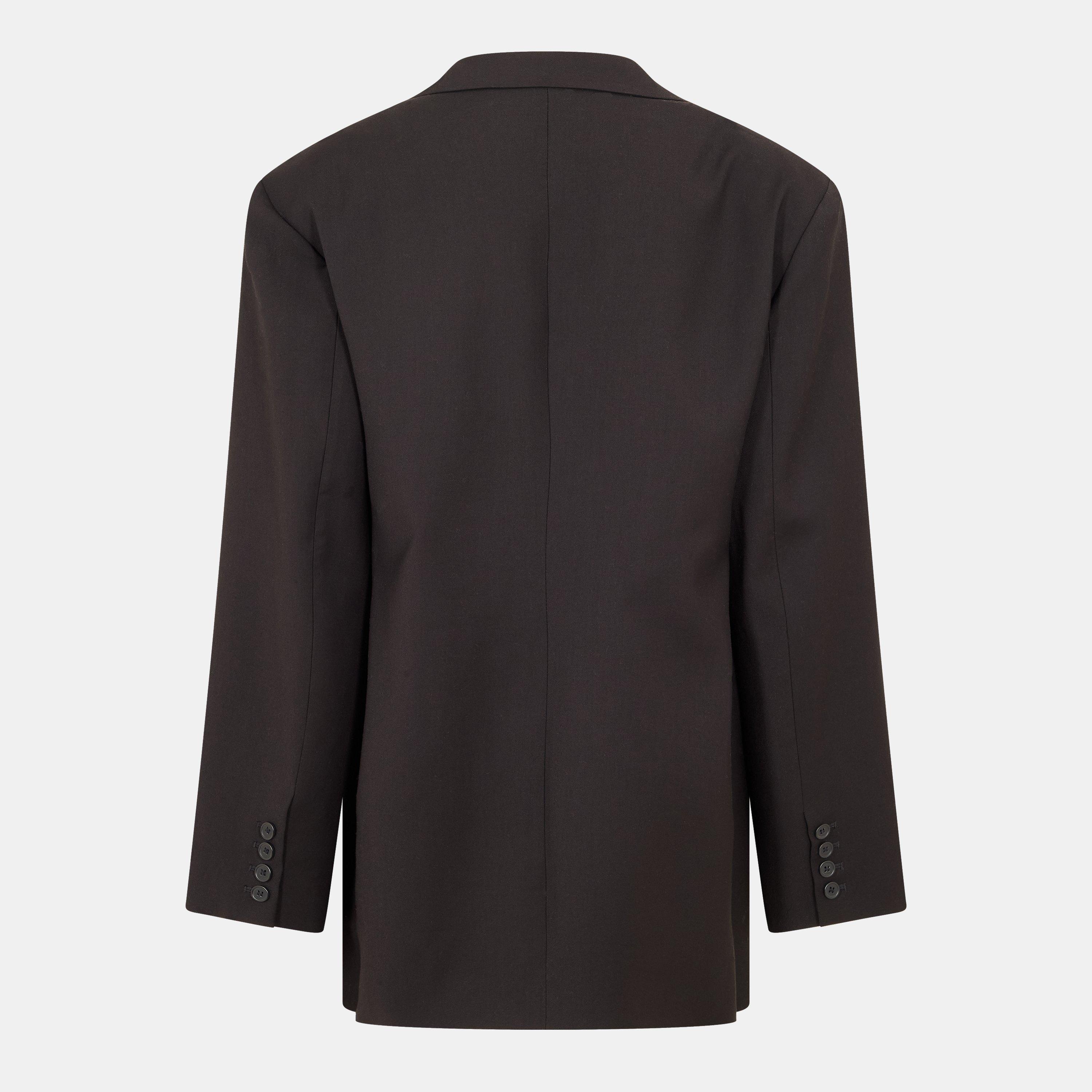 Black - Naked Wardrobe - Women's Boyfriend Oversized Long Sleeve Blazer - 2