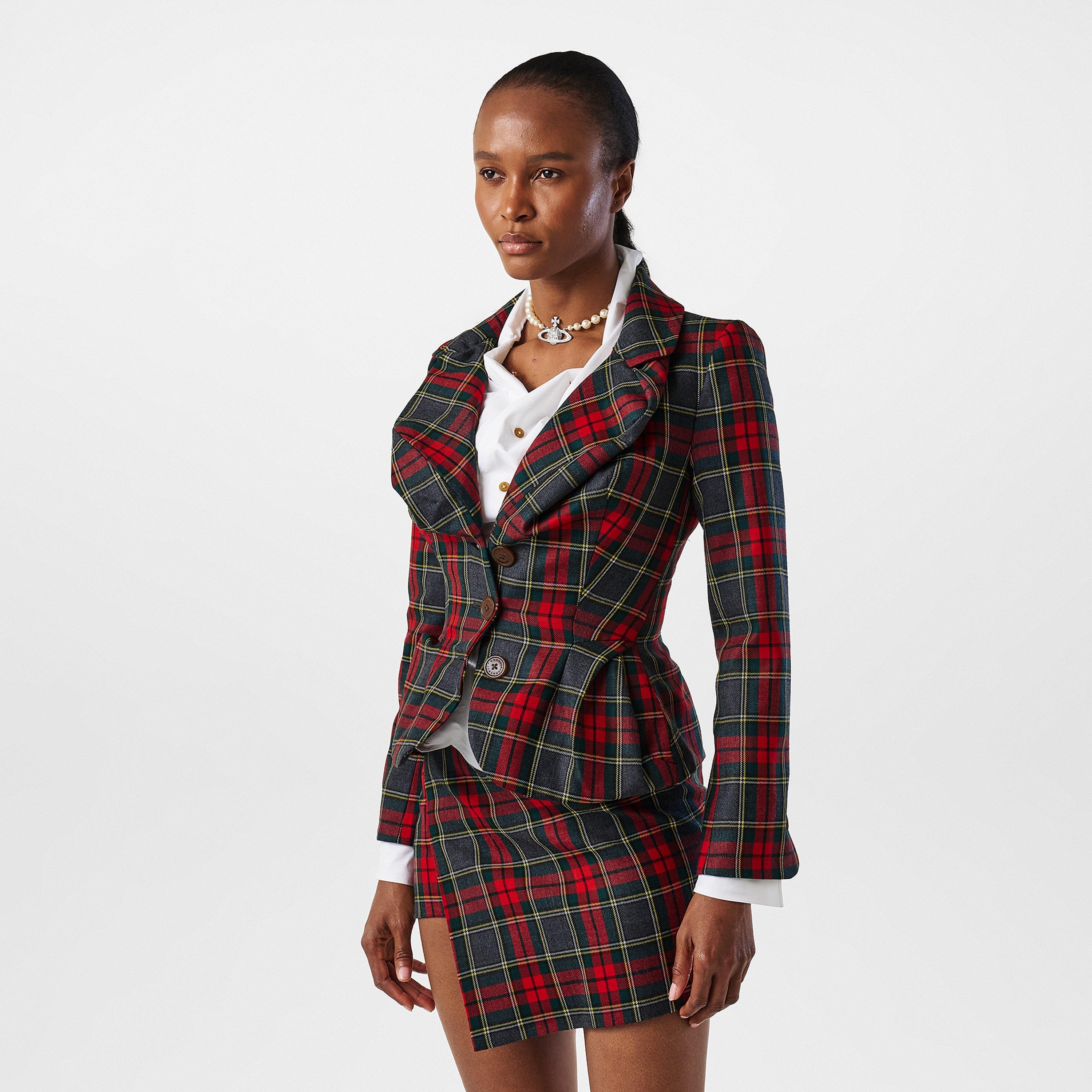 Red/Green - Vivienne Westwood - Women's Structured Blazer - 3
