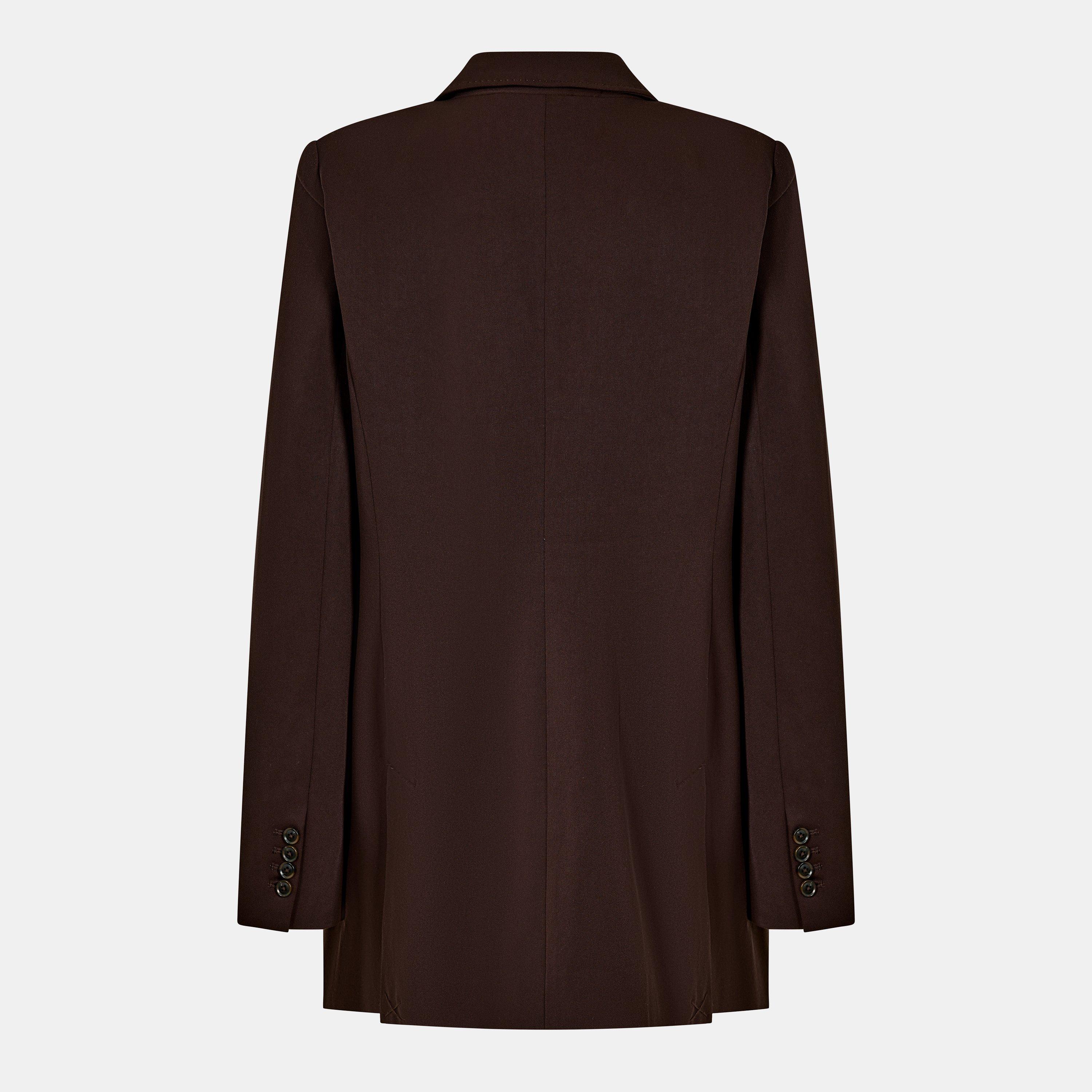 dark chocolate - Good American - Women's Double Breasted Blazer - 2