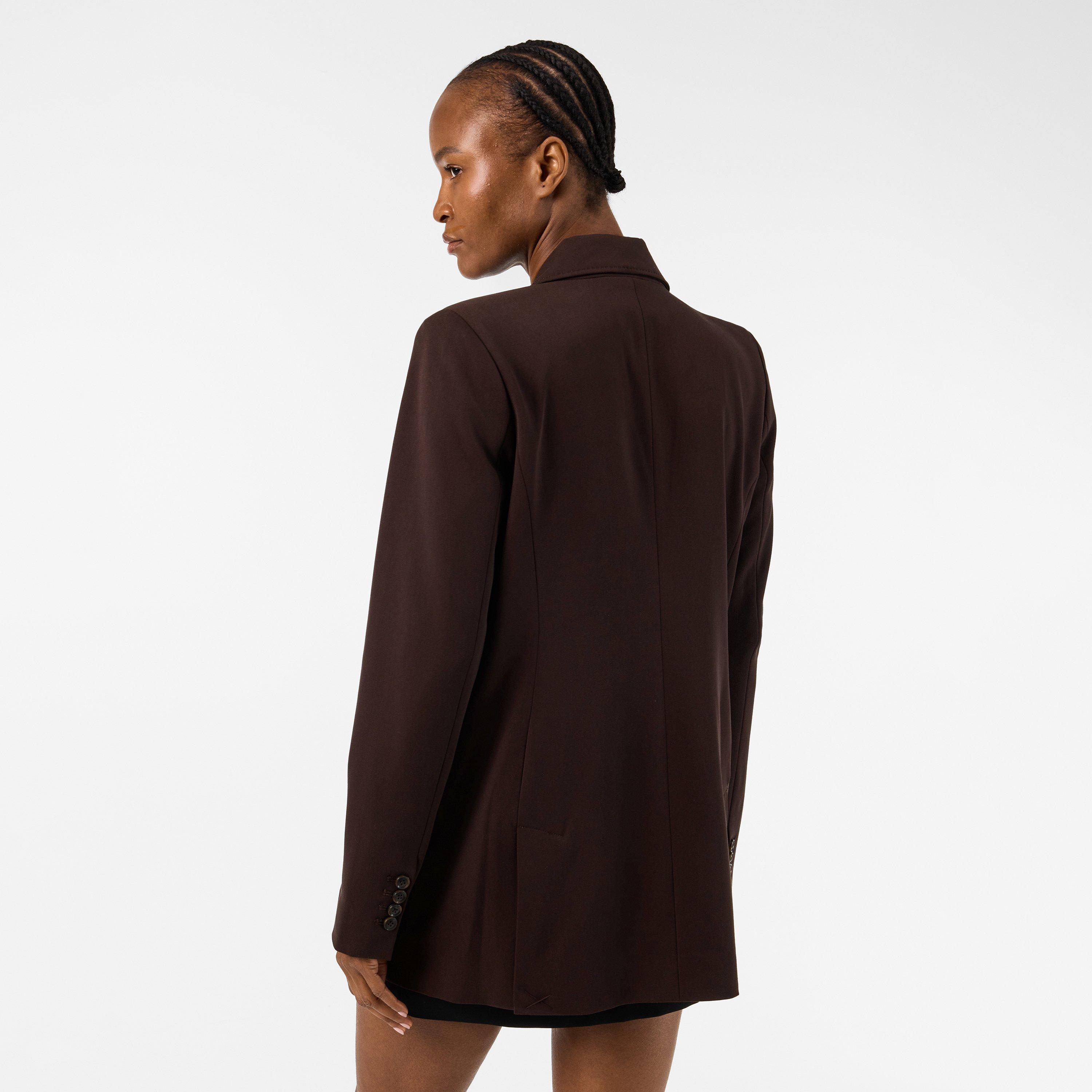 dark chocolate - Good American - Women's Double Breasted Blazer - 4