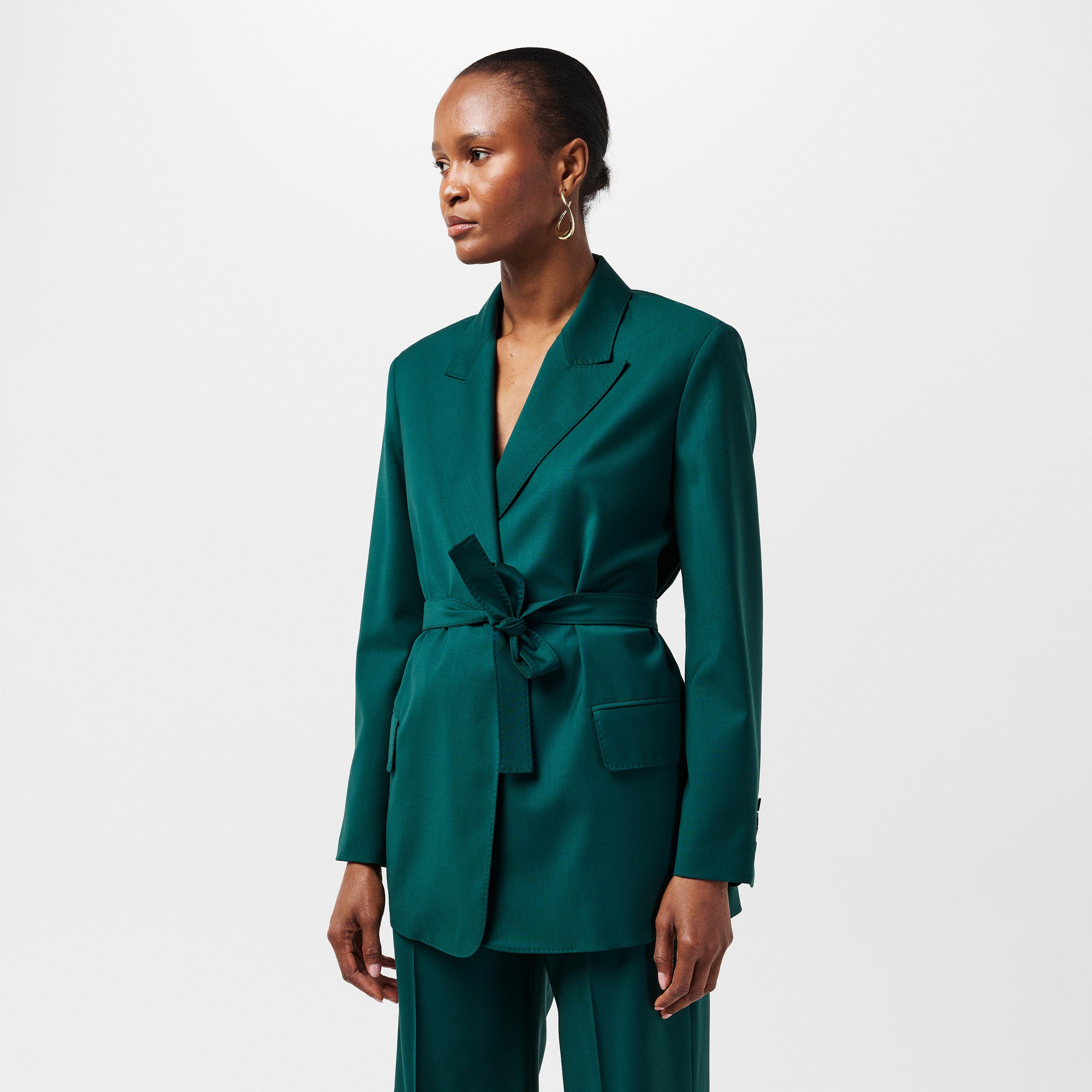 Dark Green - Max Mara - Women's Structured Blazer - 3