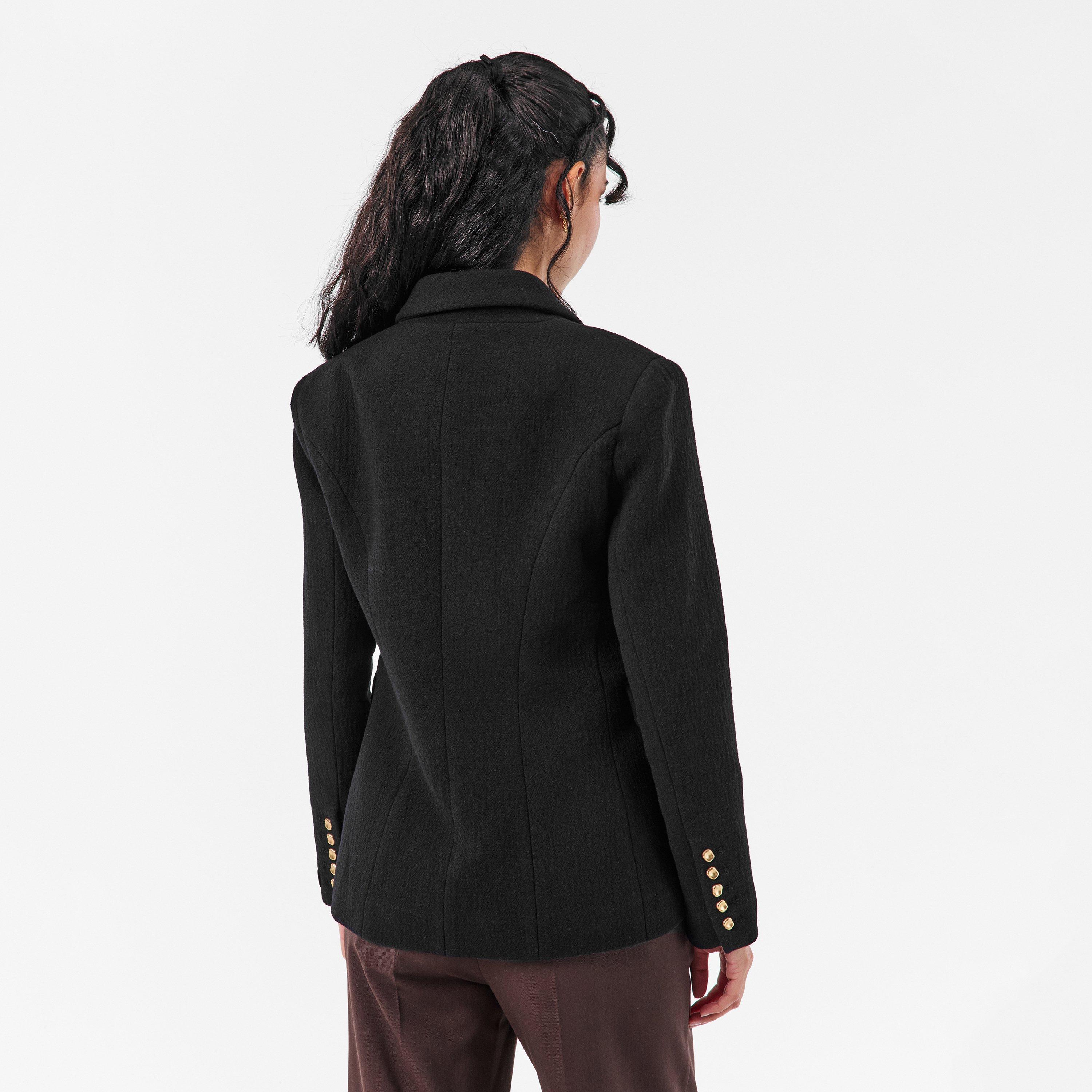 Black - Donna Karan - Women's DKaran Structured Tailored Blazer - 4