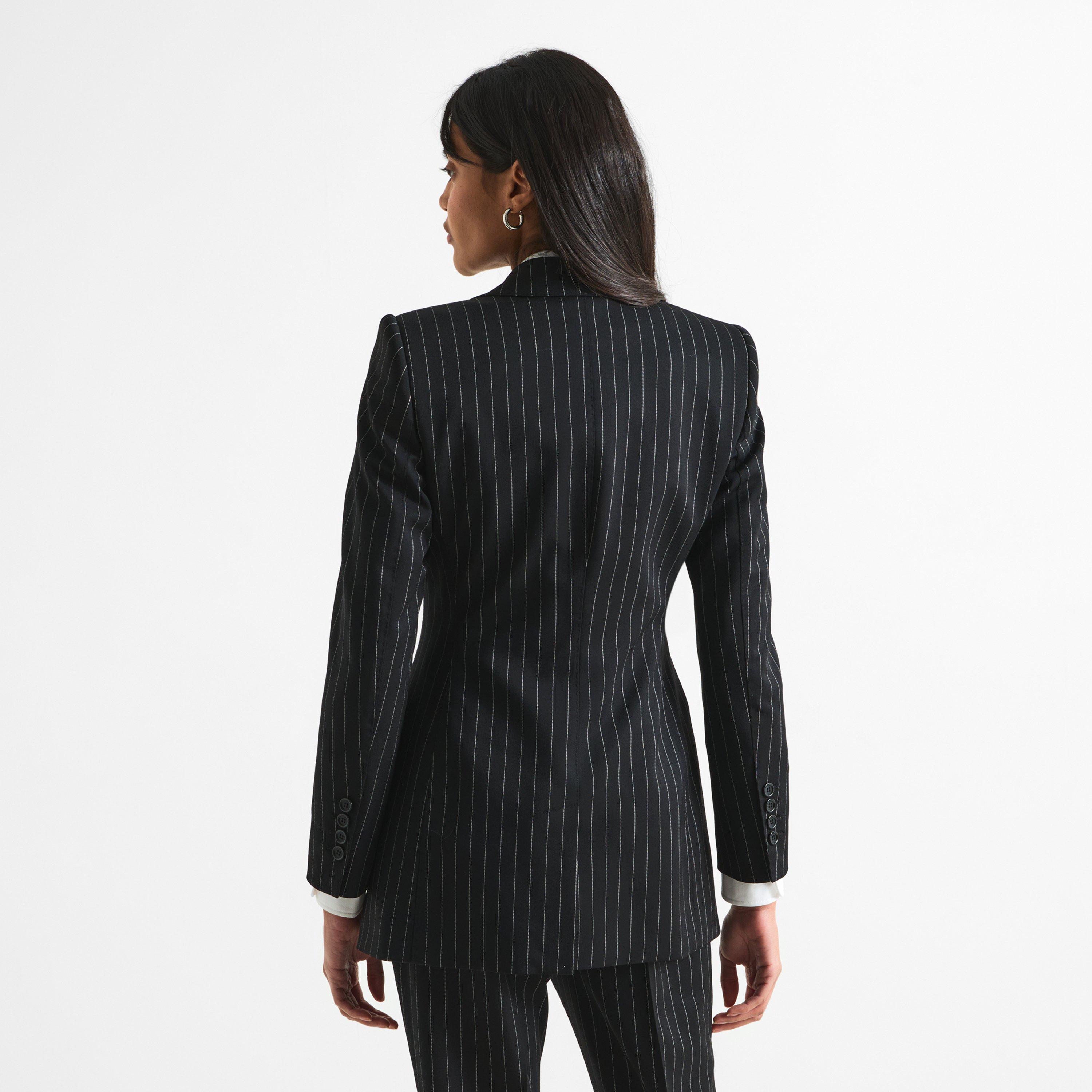 Pin Stripe - Dolce and Gabbana - Women's Pinstripe Wool Blazer - 4