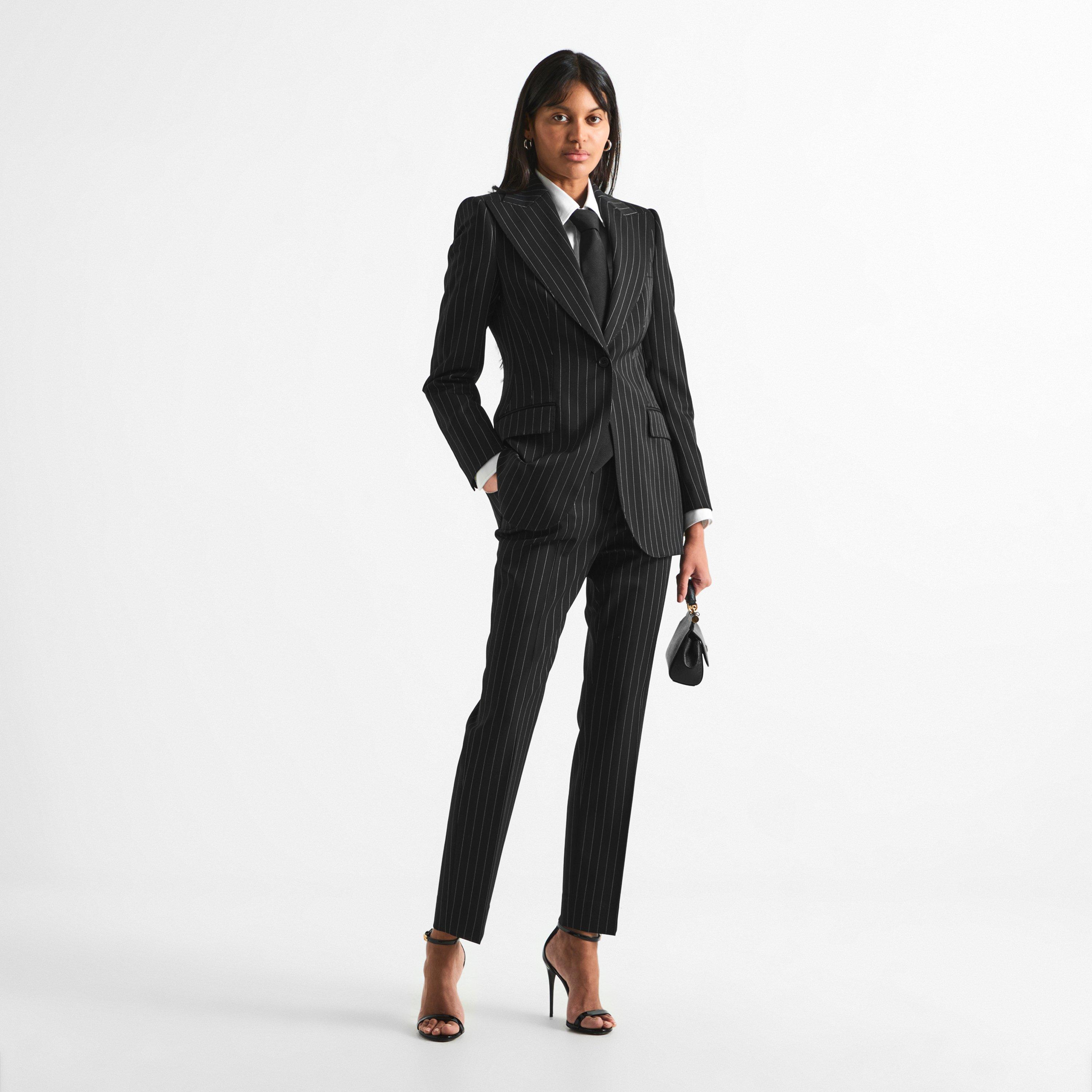 Pin Stripe - Dolce and Gabbana - Women's Pinstripe Wool Blazer - 6