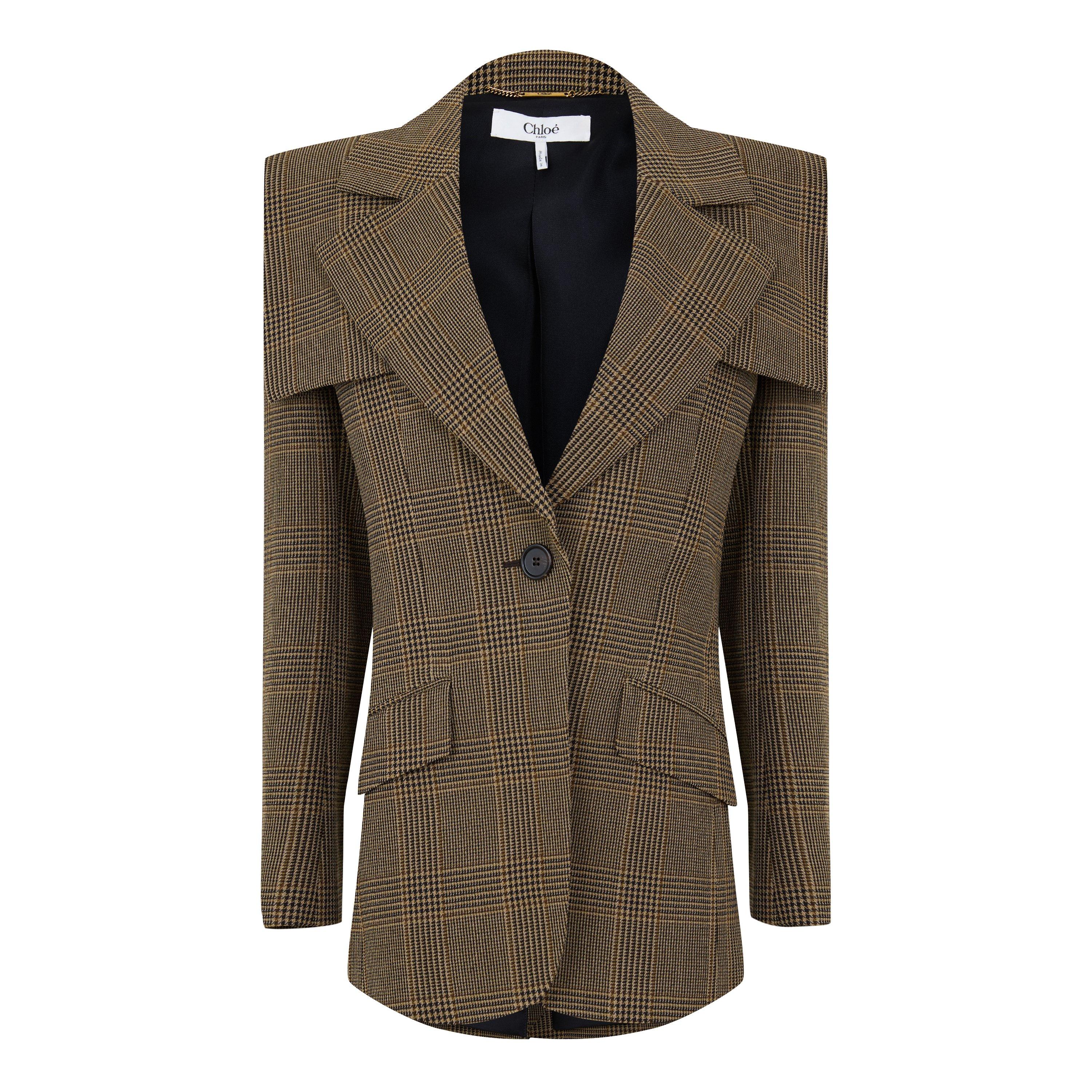 Brown Black - Chloe - Chloe POW Blazer Ld64 - 1
