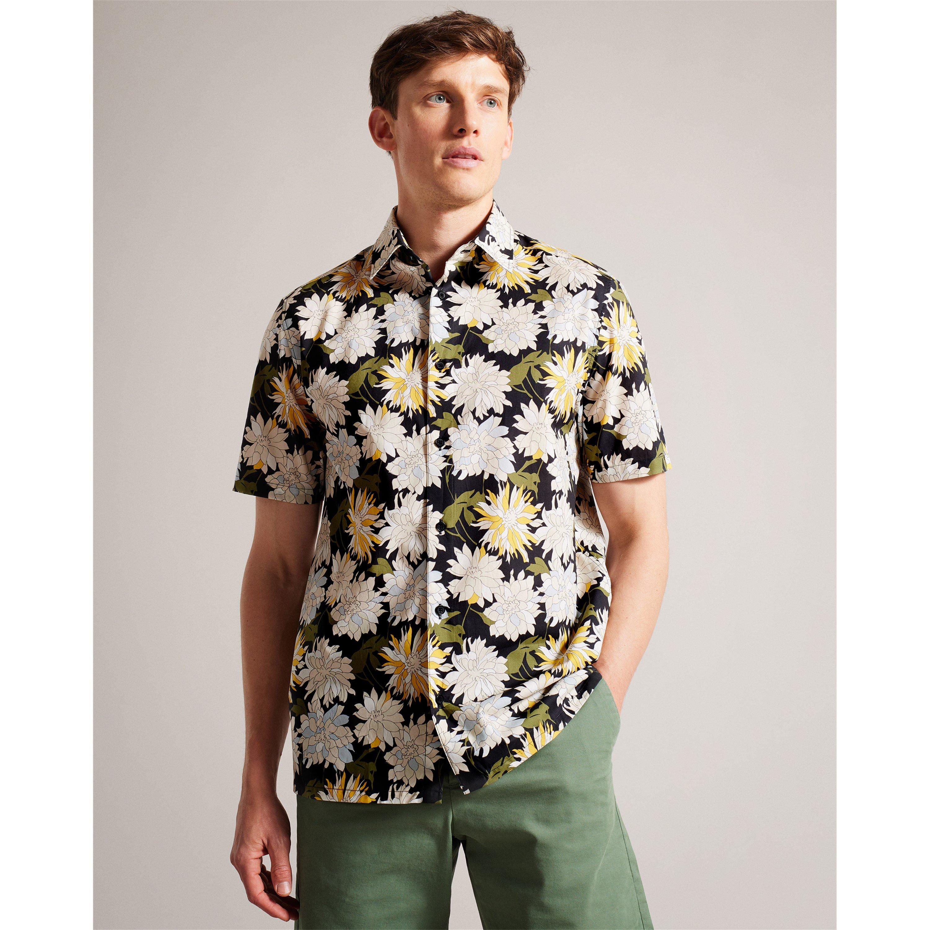 Ted Baker Men's Sallins Short-Sleeve Patterned Shirt