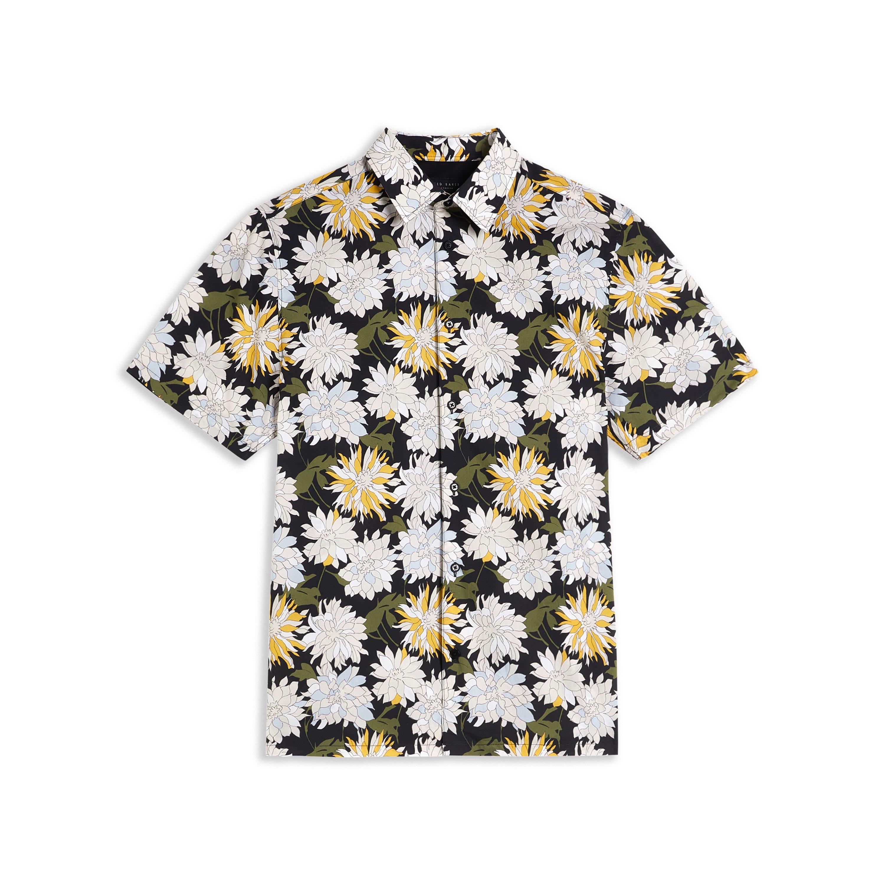 Multicol - Ted Baker - Men's Sallins Short-Sleeve Patterned Shirt - 5