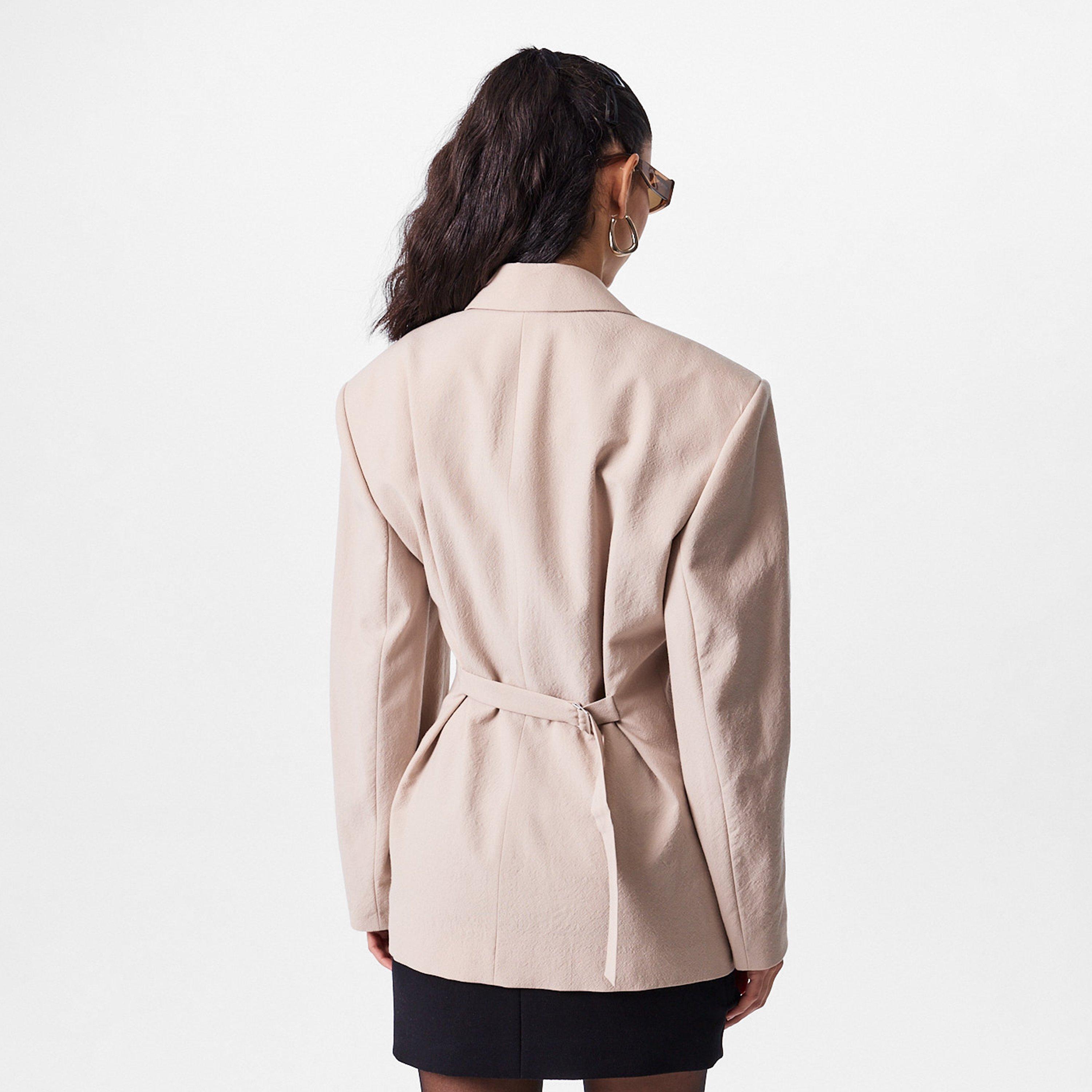 Beige - Magda Butrym - Women's Sharp Tailoring Tailored Fit Blazer - 4