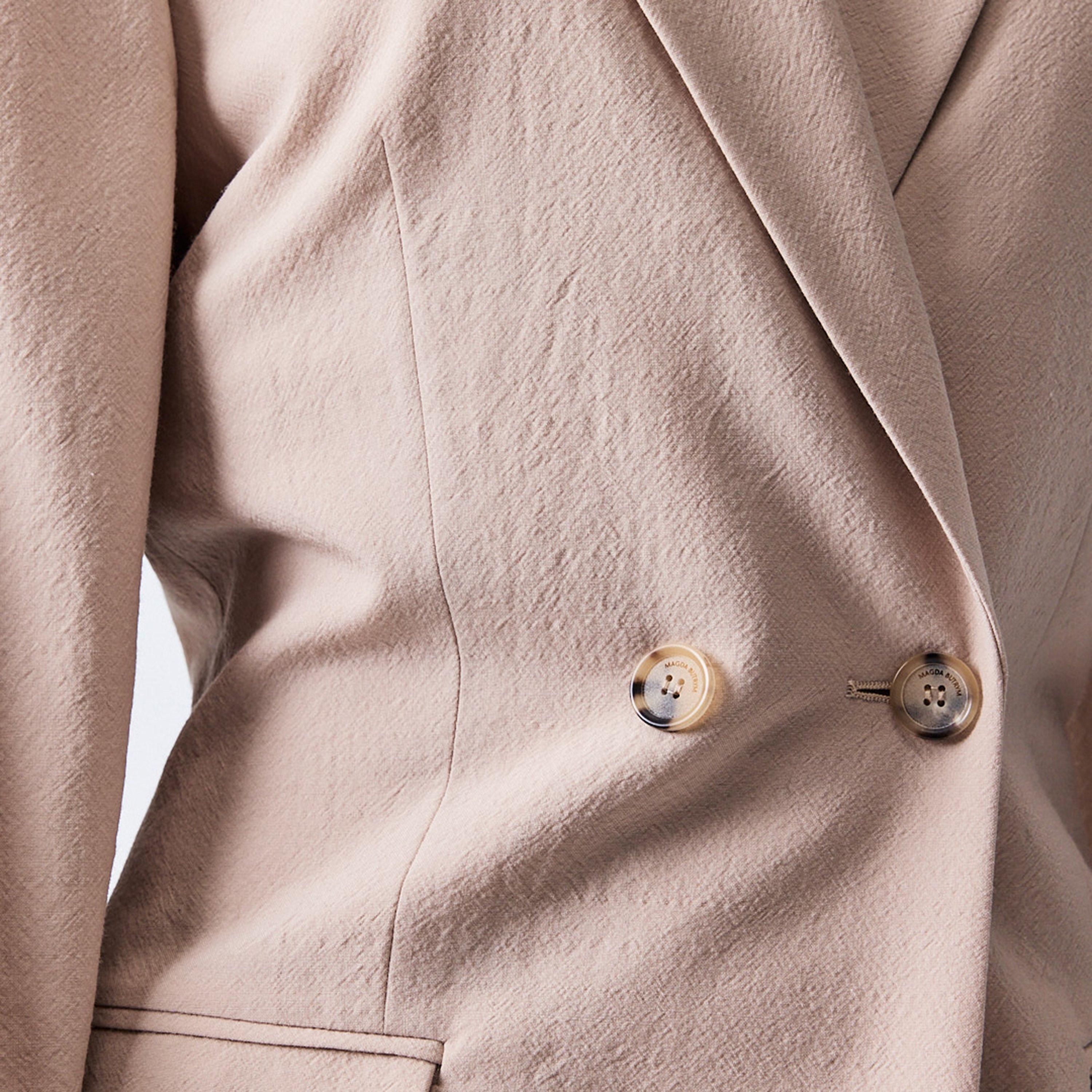 Beige - Magda Butrym - Women's Sharp Tailoring Tailored Fit Blazer - 5