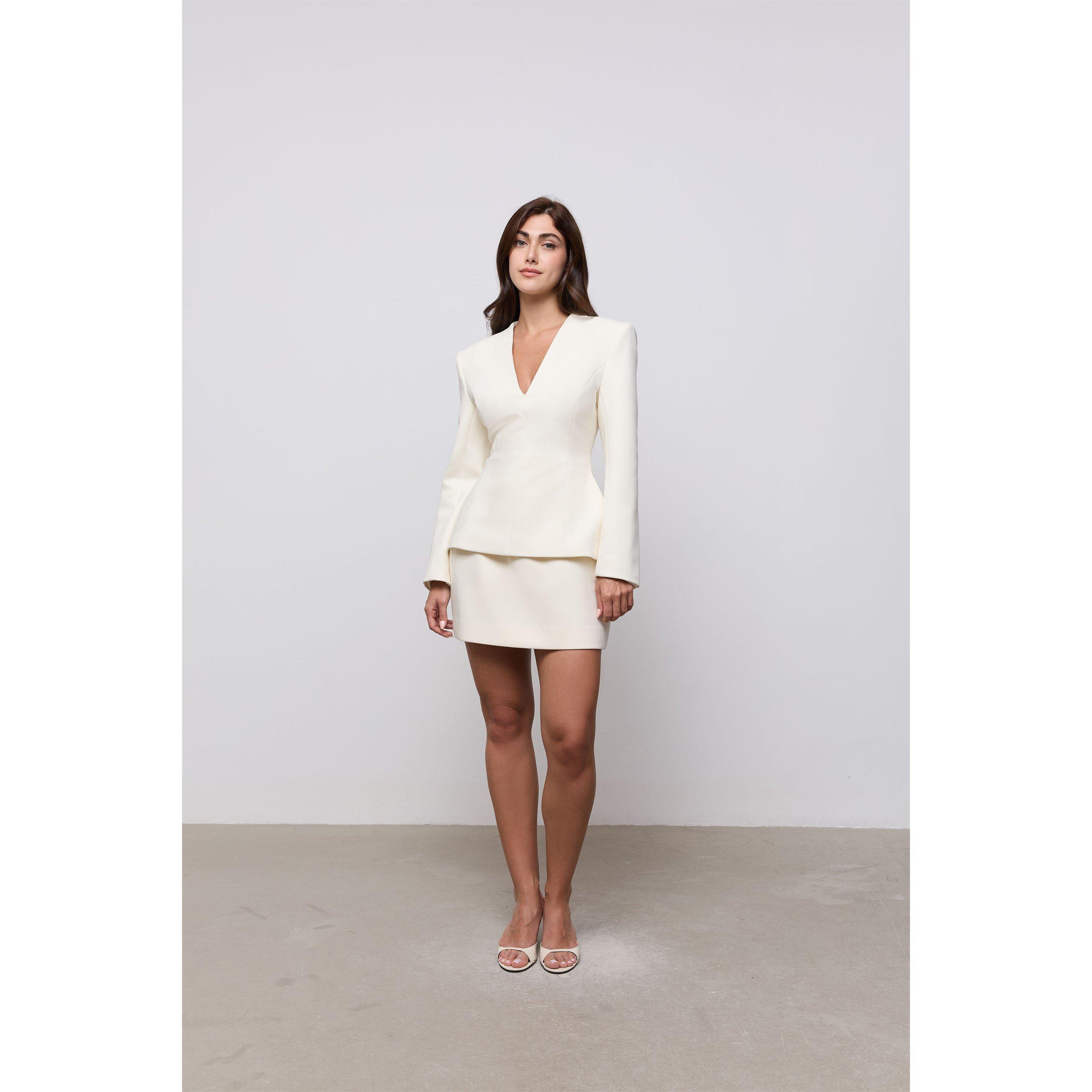 Cream - Odd Muse - Womens Cotton Mix Structured Top - 5