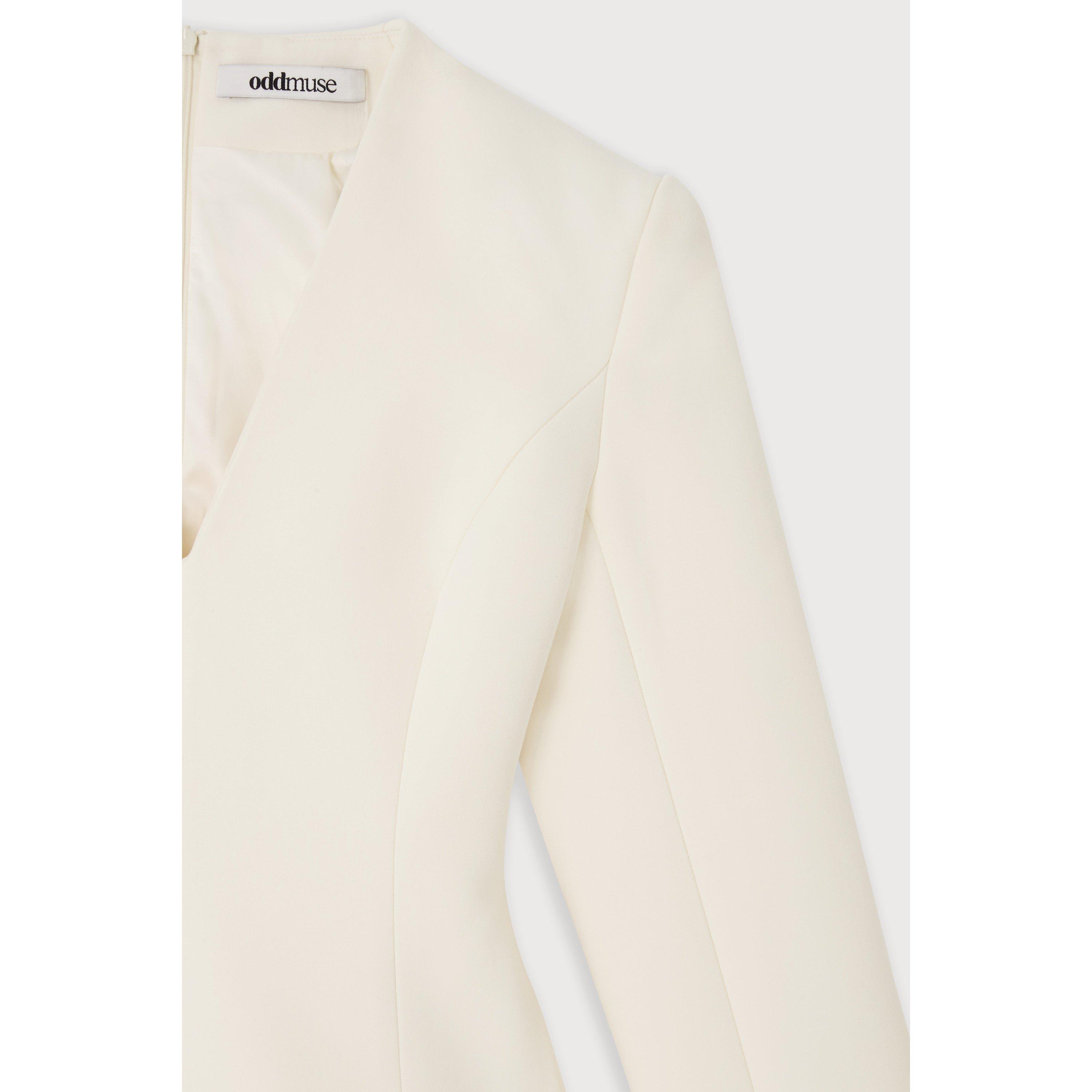 Cream - Odd Muse - Womens Cotton Mix Structured Top - 7
