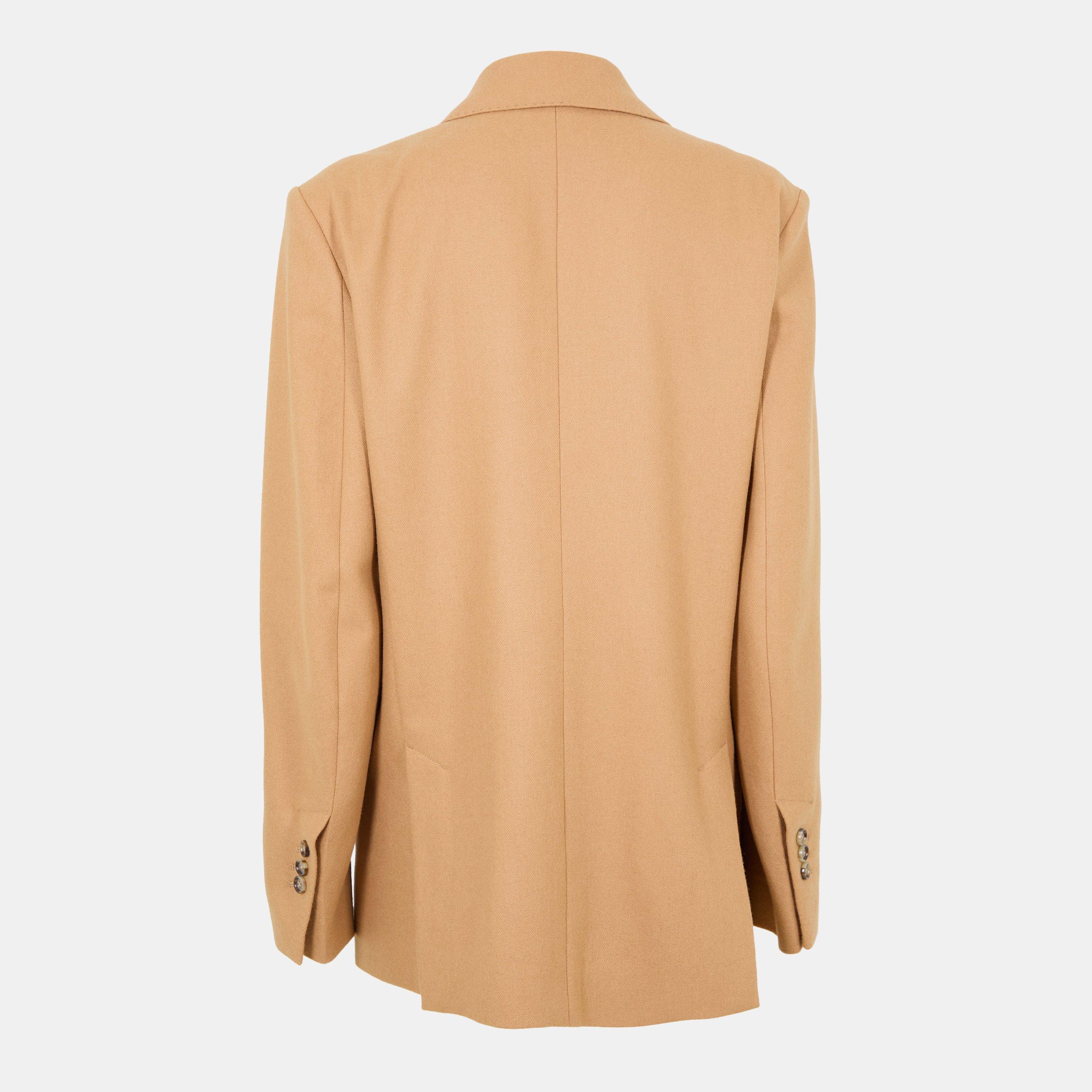 Camel - Ami Paris - Women's Tailored Fit Textured Blazer - 2