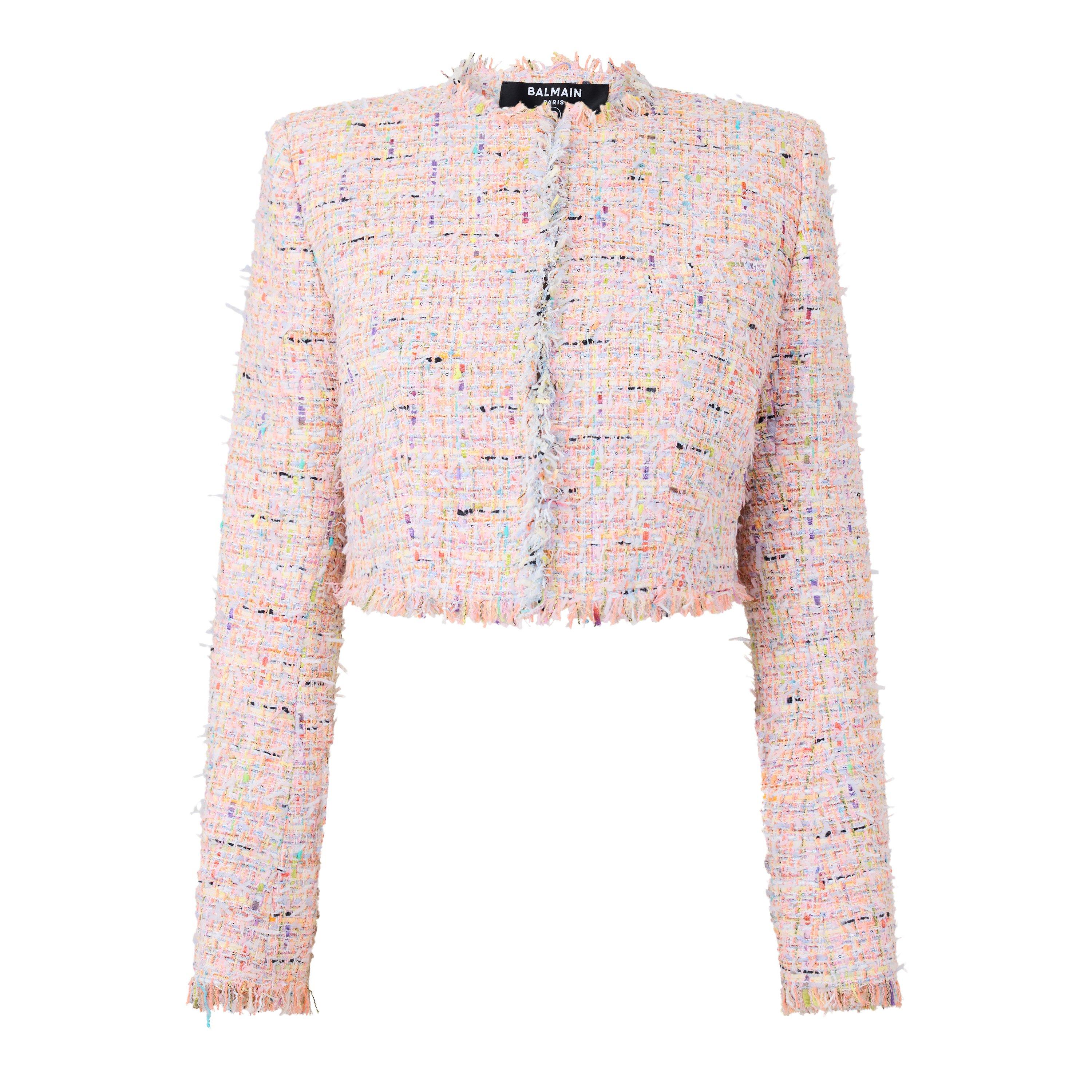 Balmain Balmain Tweed Blazer Ld63 - Pink - Size 12 (M)
