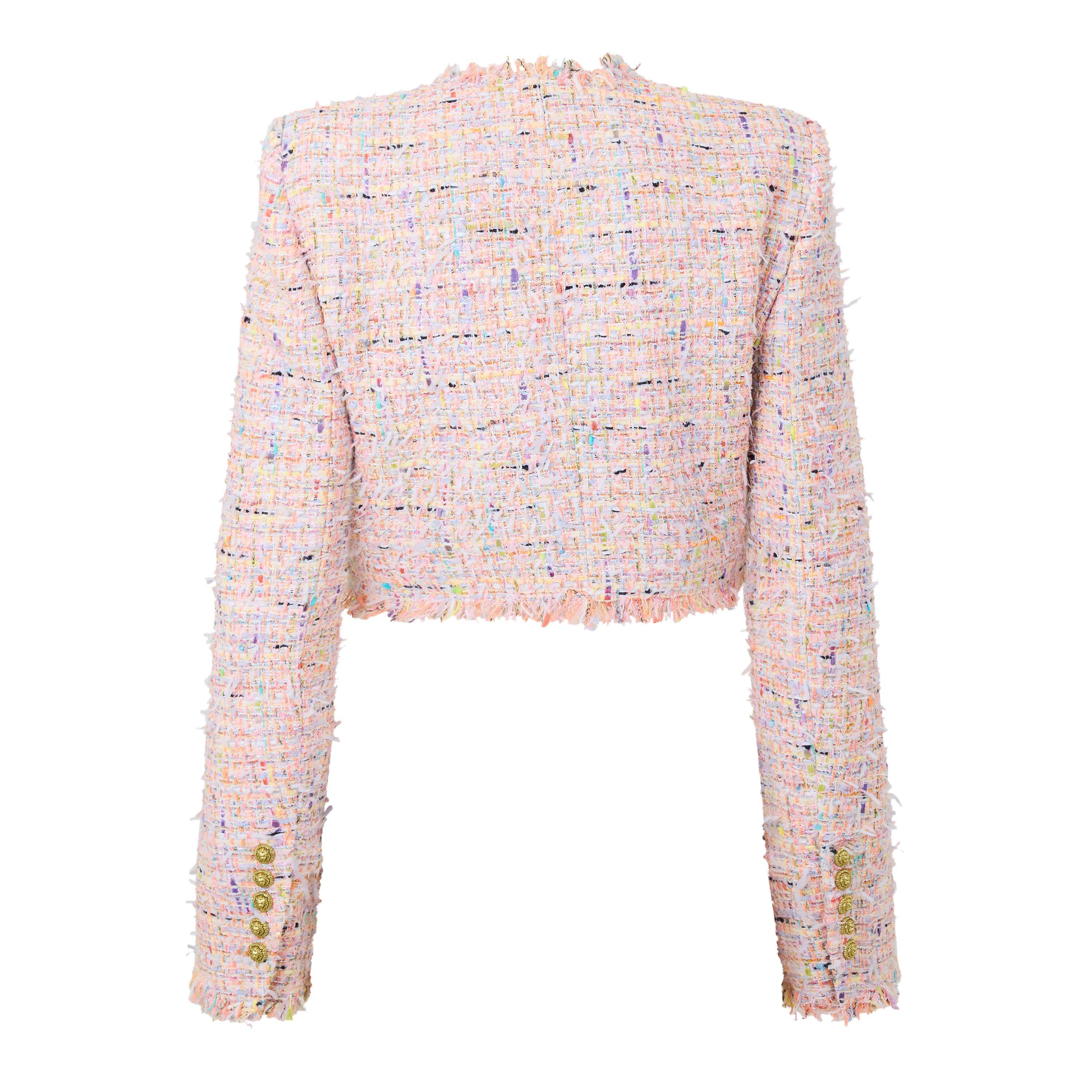 Pink - Balmain - Balmain Tweed Blazer Ld63 - 2