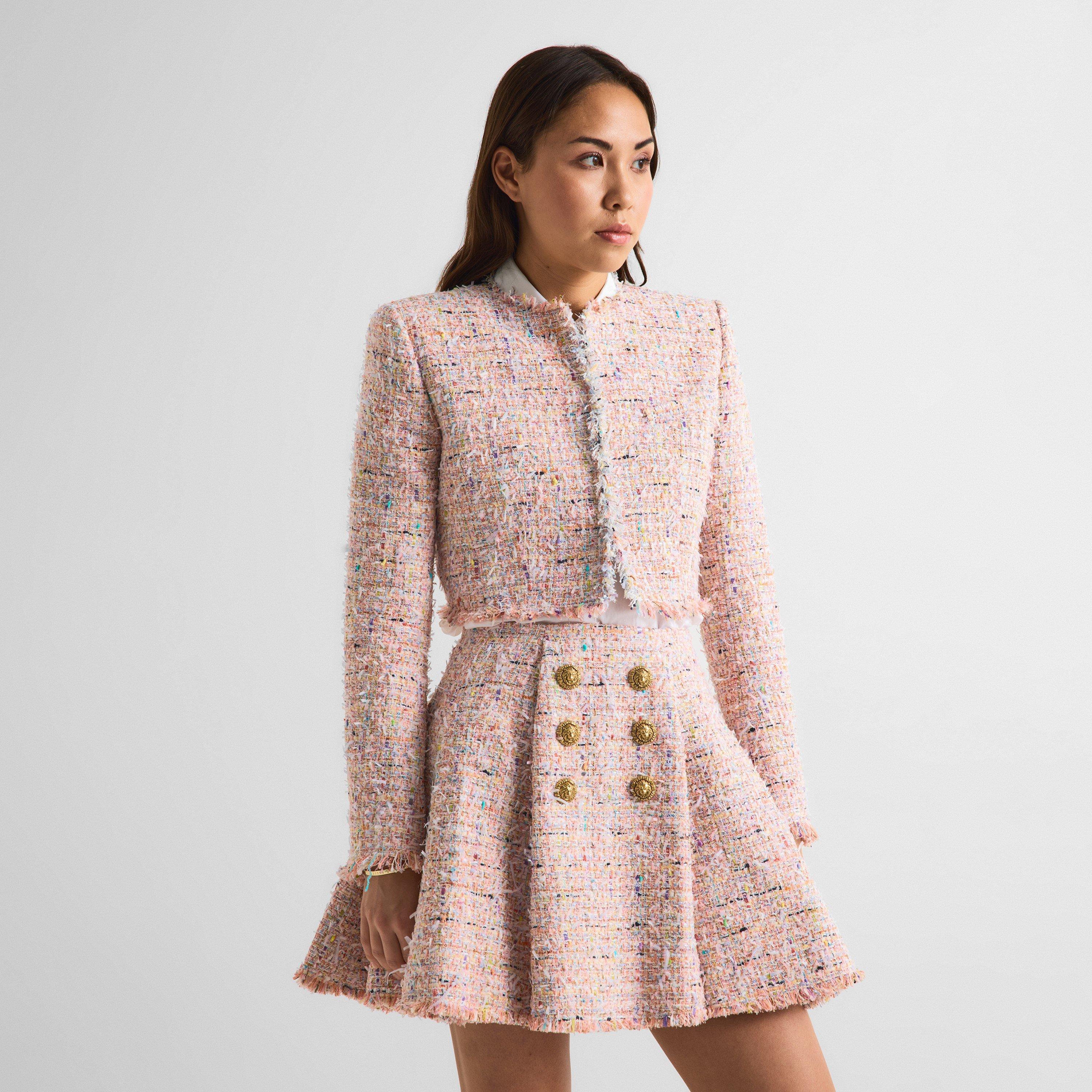 Pink - Balmain - Balmain Tweed Blazer Ld63 - 3