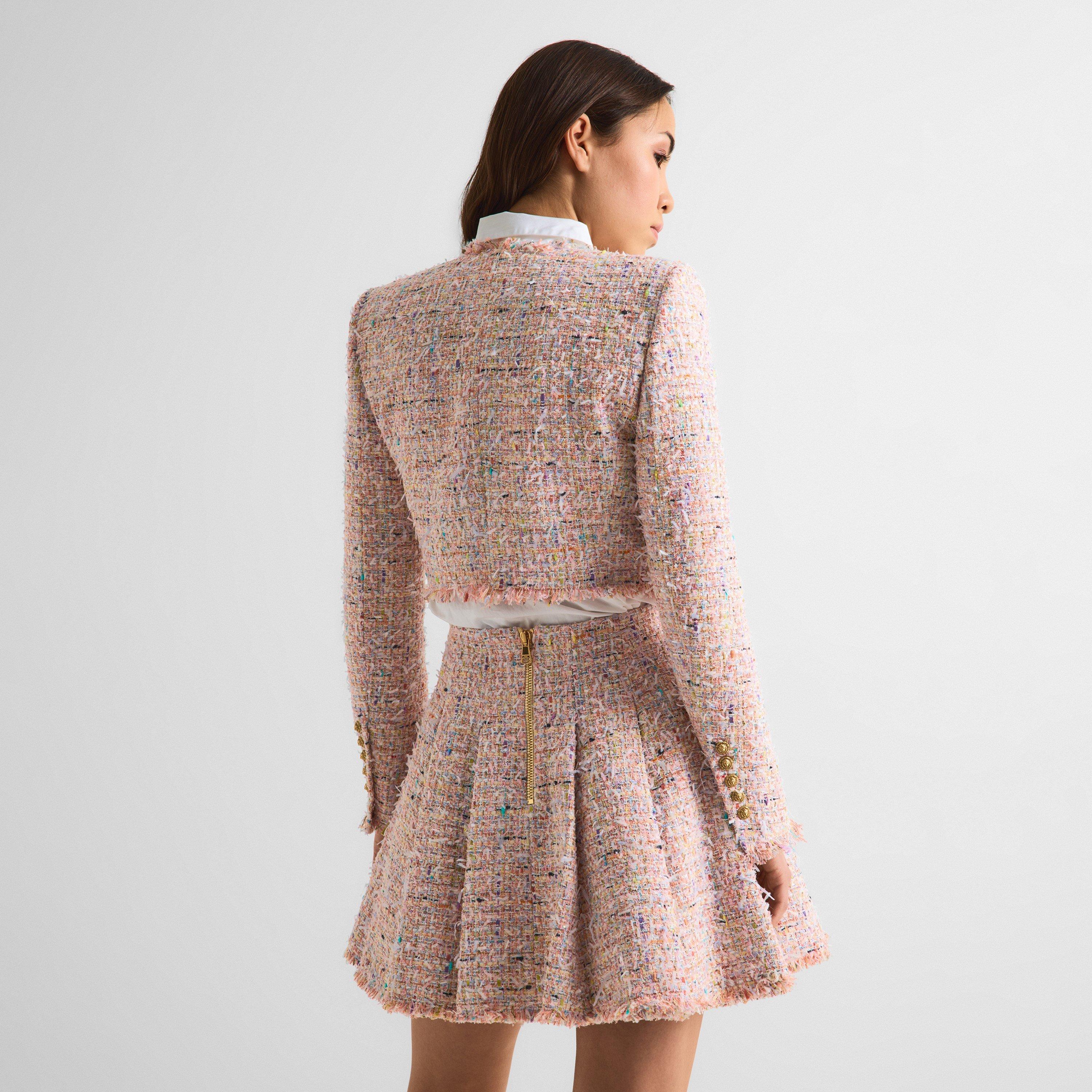 Pink - Balmain - Balmain Tweed Blazer Ld63 - 4