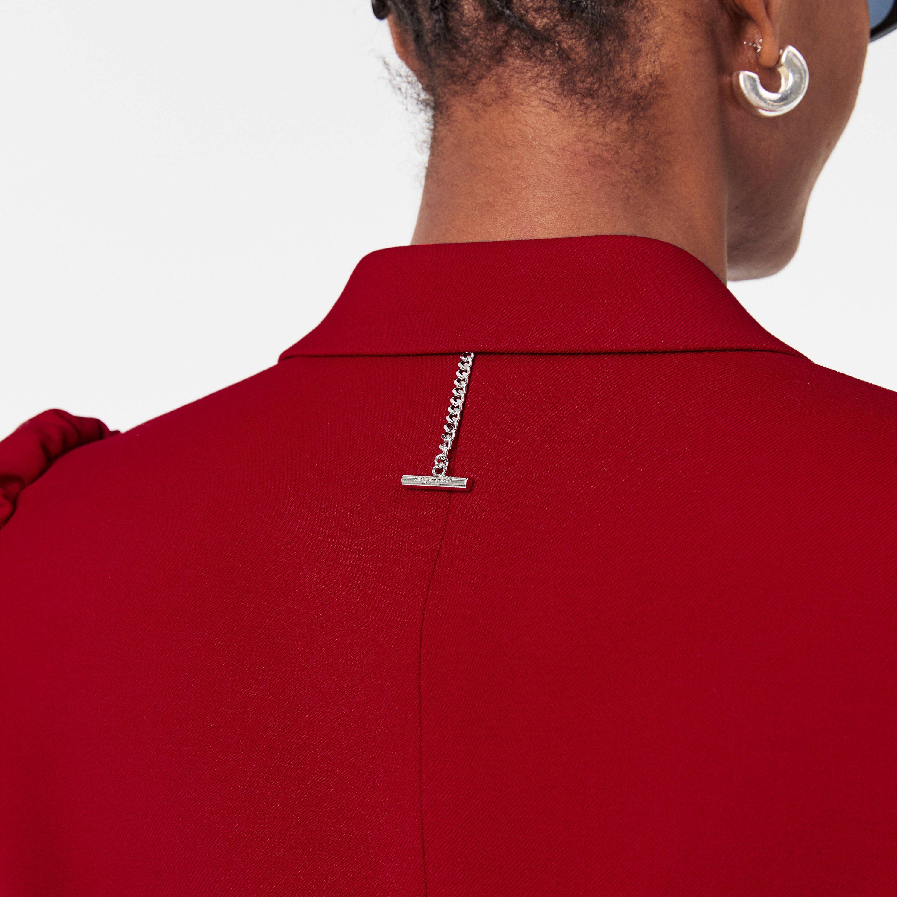 Crimson - Alexander McQueen - Women's Alex Shoulder Structured Shoulder Tailored Fit Blazer - 5