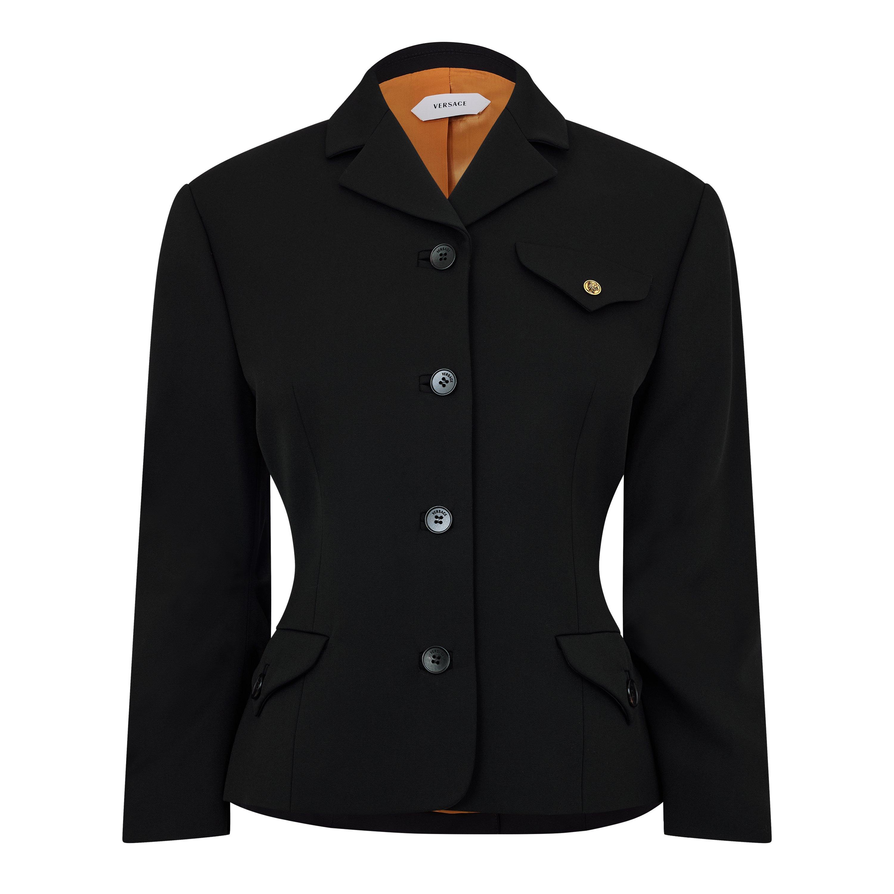 Black - Versace - Versace Wool Jacket Ld62 - 1