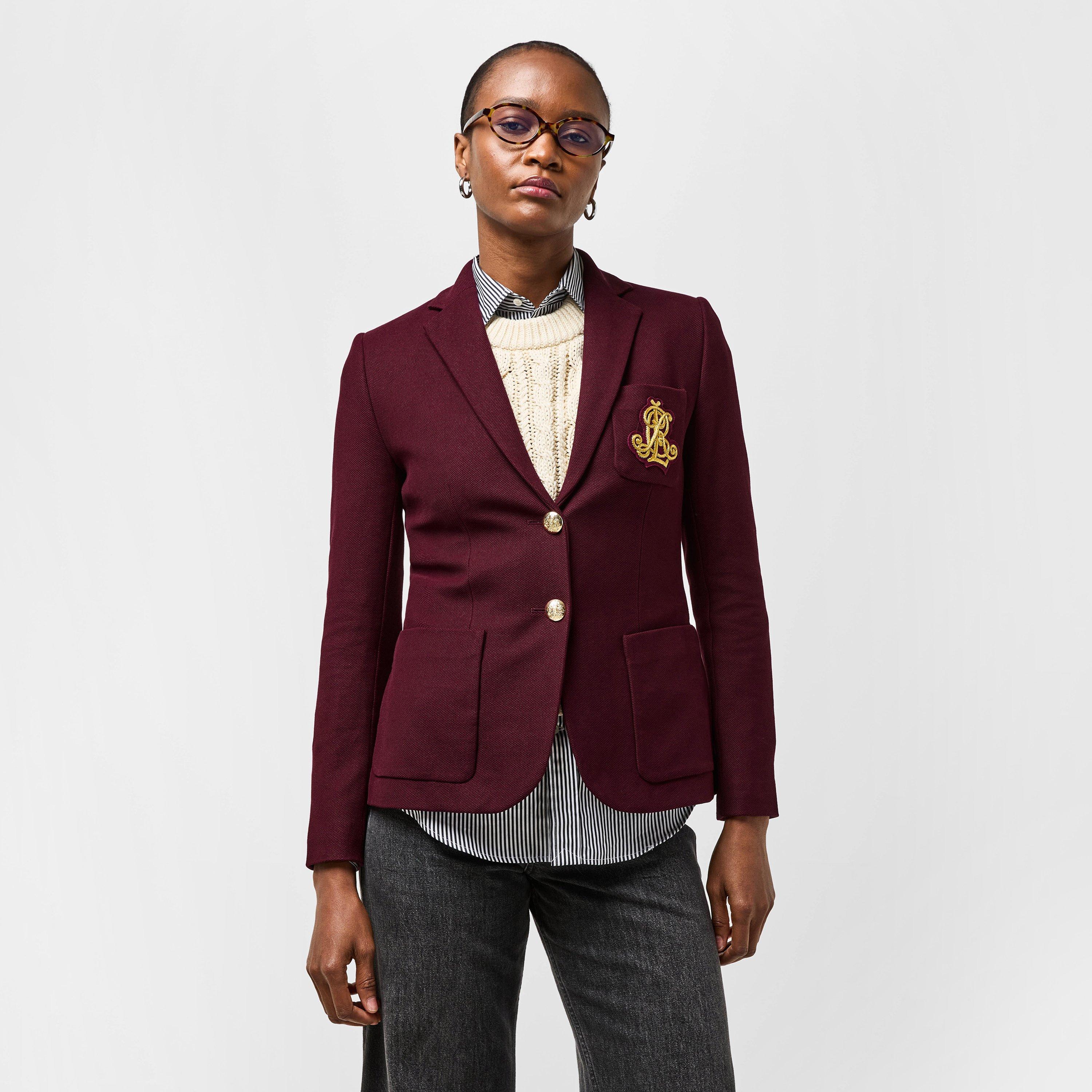 Dark Garnet - Lauren by Ralph Lauren - Women's Anfisa Real Leather Blazer - 3
