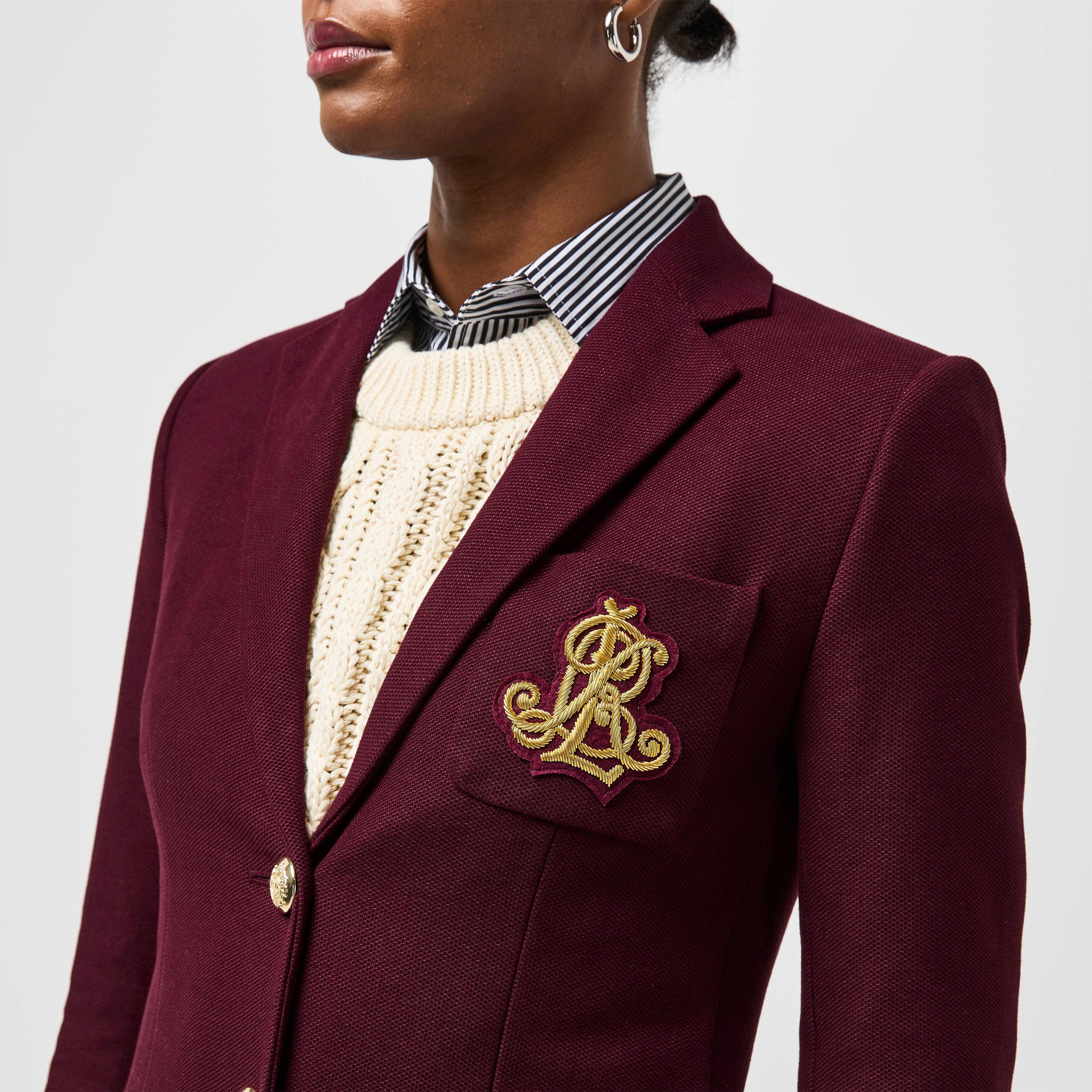 Dark Garnet - Lauren by Ralph Lauren - Women's Anfisa Real Leather Blazer - 5