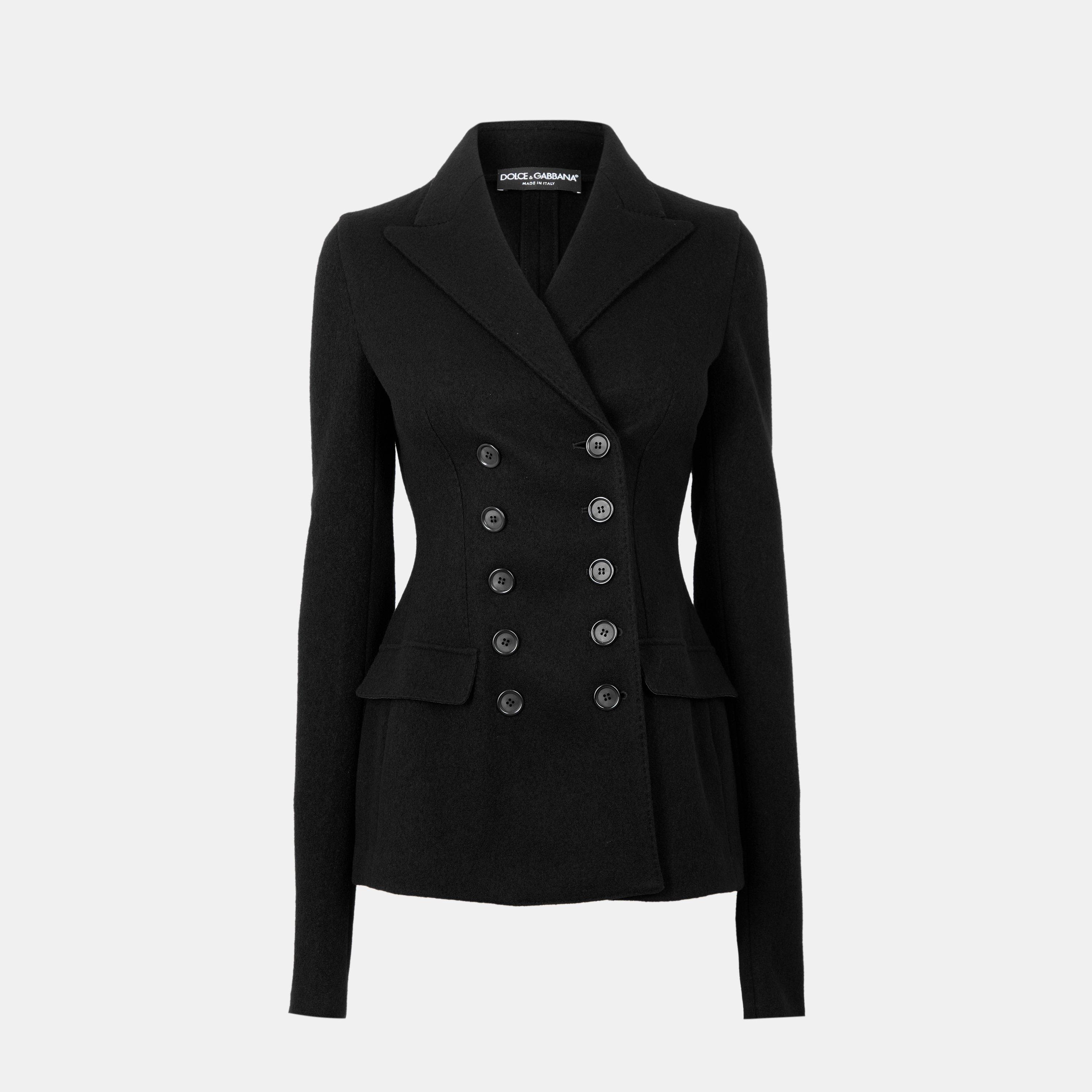 Nero - Dolce and Gabbana - Women's Structured Tailored Single Breasted Blazer - 1