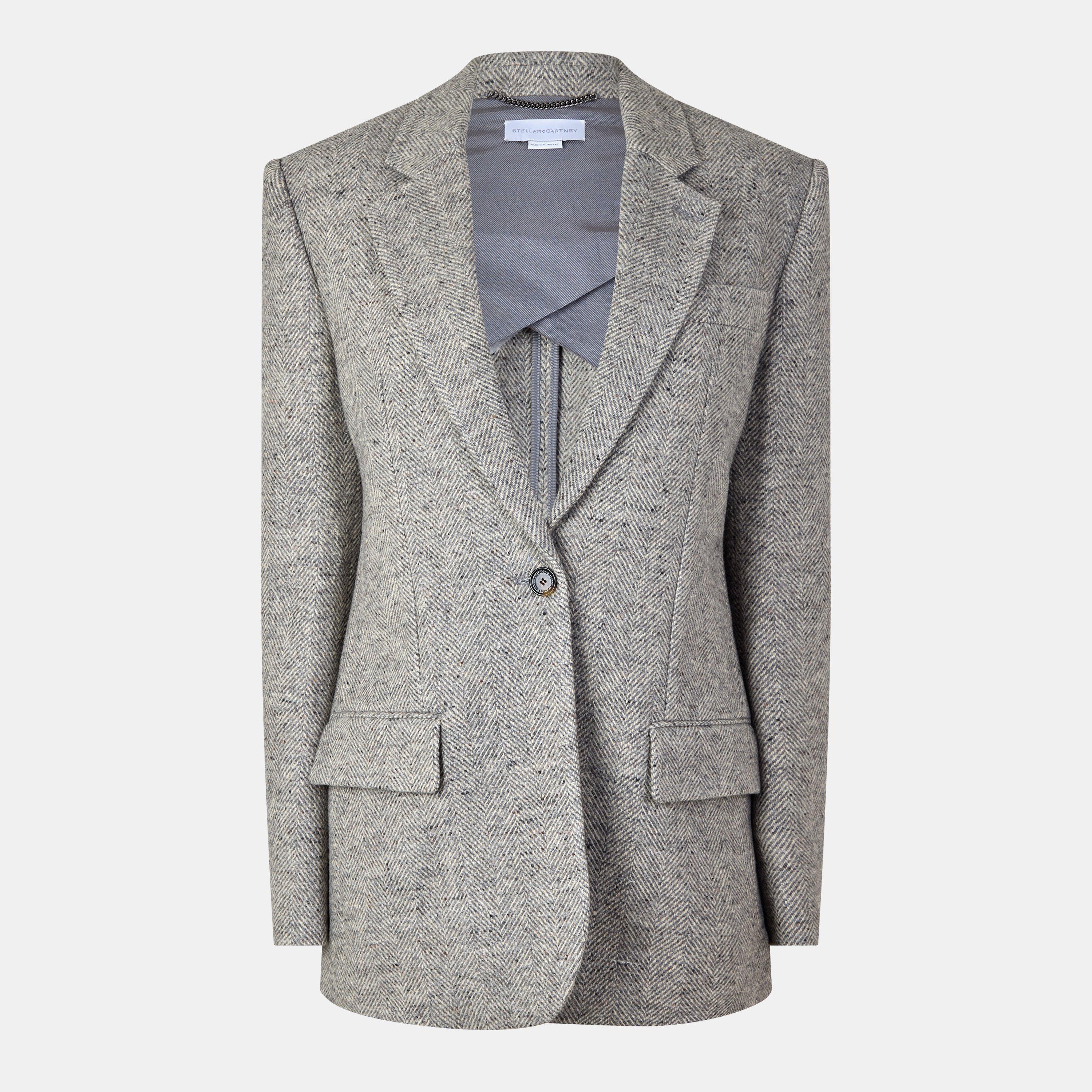 Grey Melange - Stella McCartney - Women's Tailored Blazer - 1