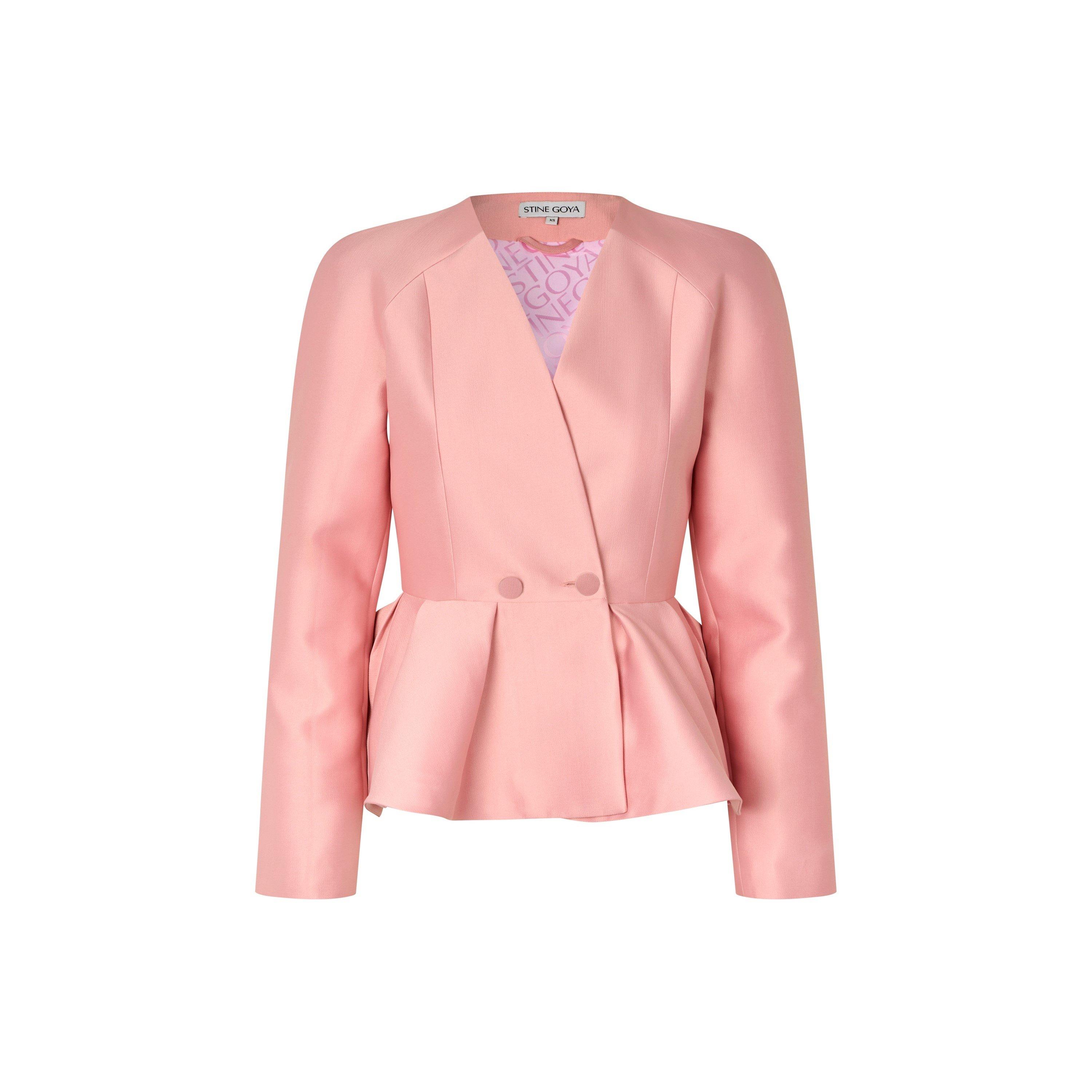 Haze Pink - Stine Goya - Goya Peplum V Neck J Ld64 - 1