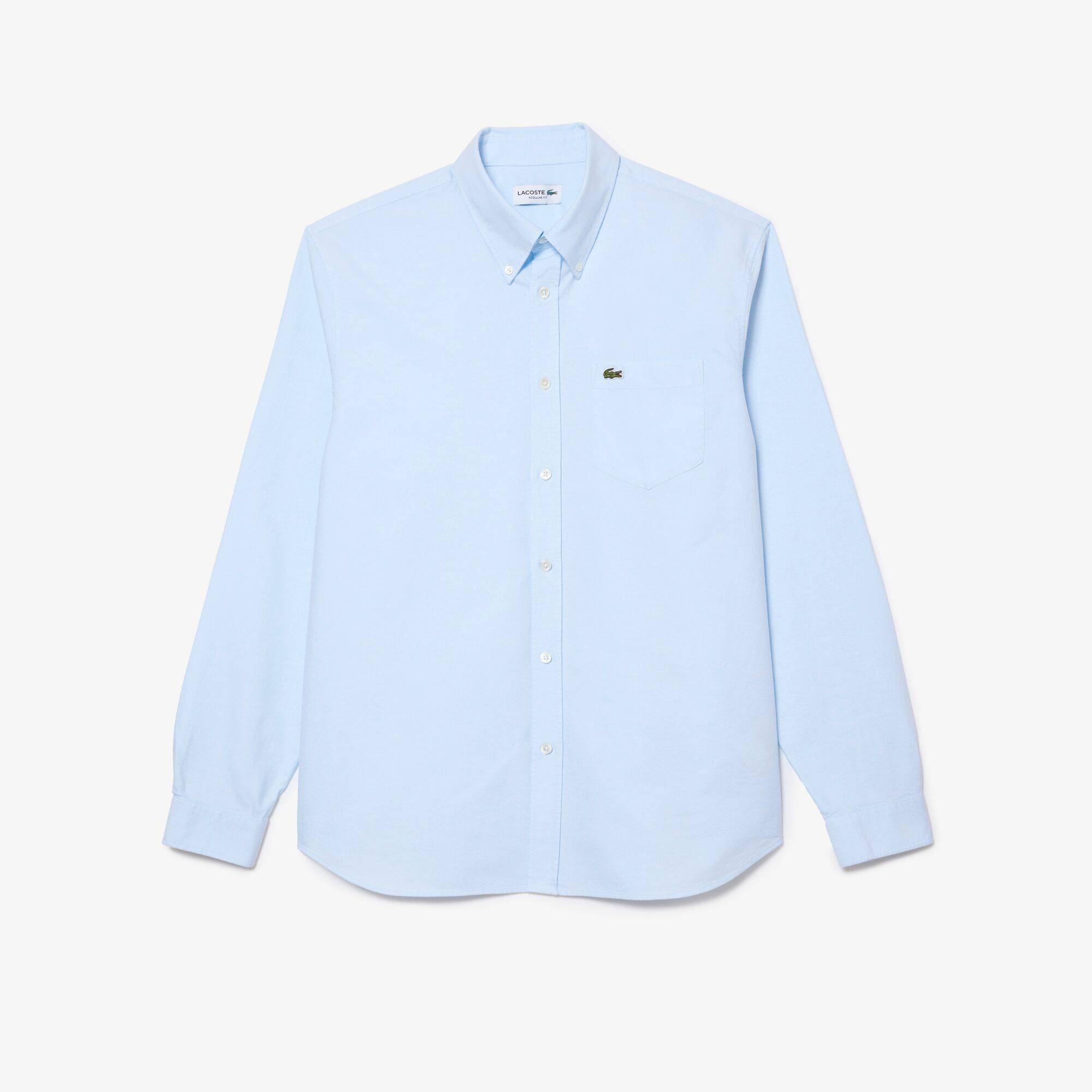 Blue F6Z - Lacoste - Button Down Oxford Shirt - 5