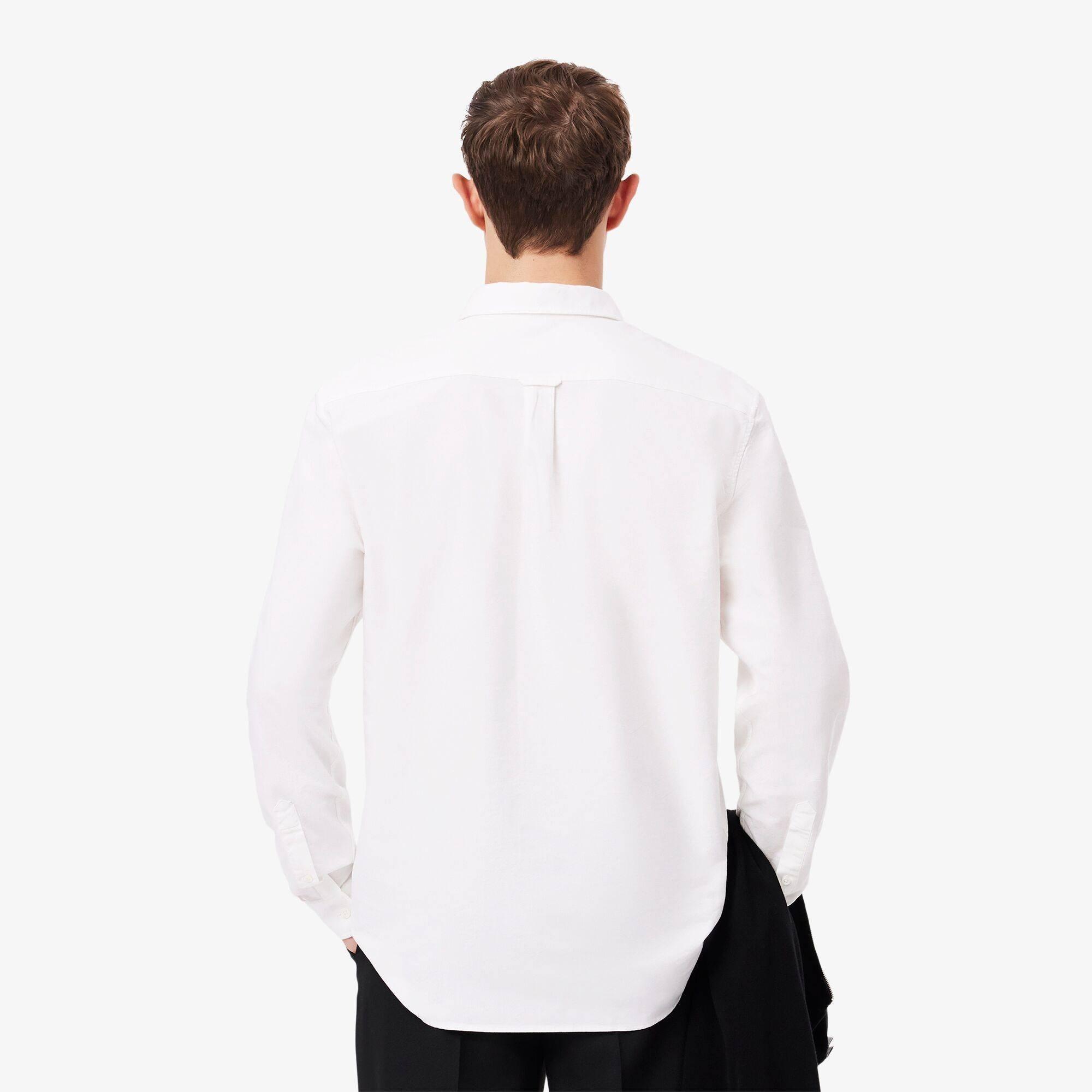 White 001 - Lacoste - Button Down Oxford Shirt - 2