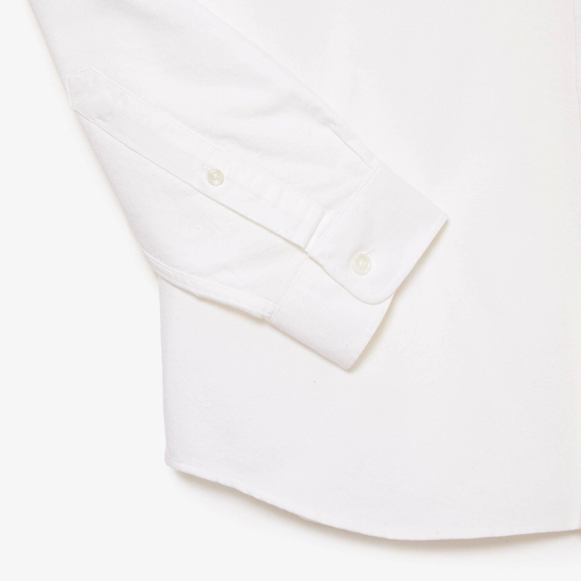 White 001 - Lacoste - Button Down Oxford Shirt - 7