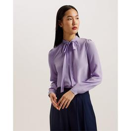 Ted Baker Women's Hazel Tie Neck Long-Sleeve Blouse