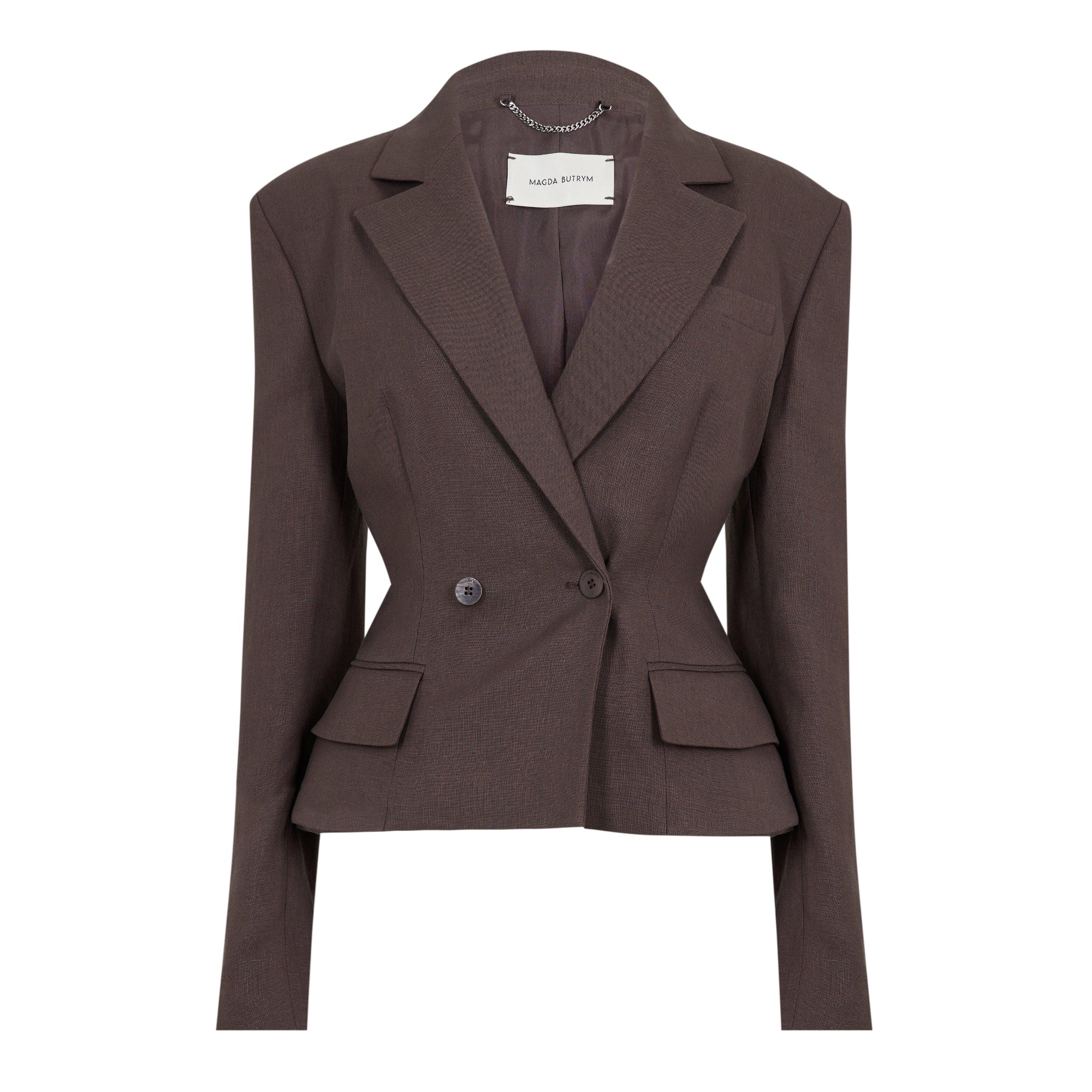 Brown - Magda Butrym - Women's Blazer 01 - 1
