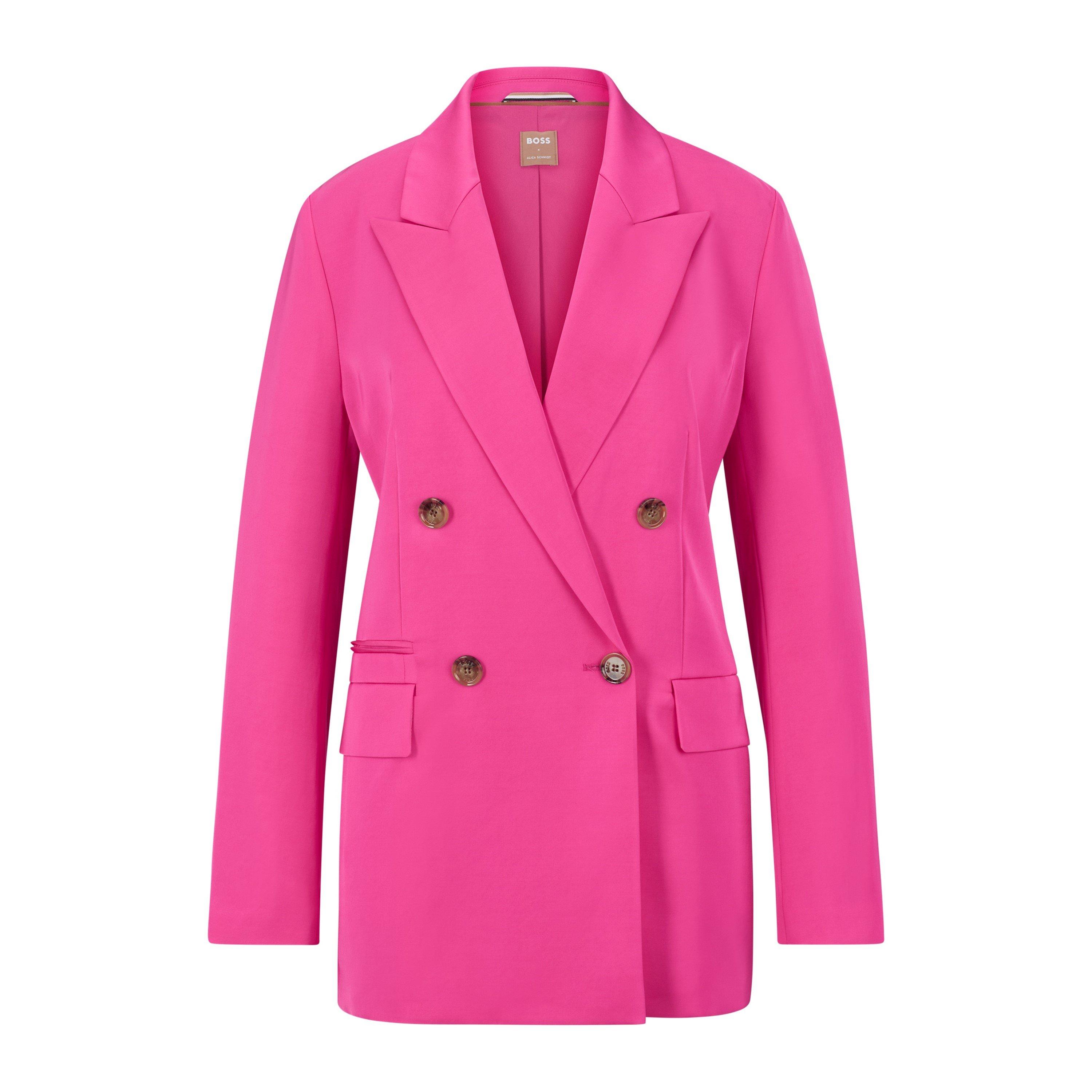 Boss Women's BOSS Jefala As Structured Blazer - Medium Pink - Size 8 (S)