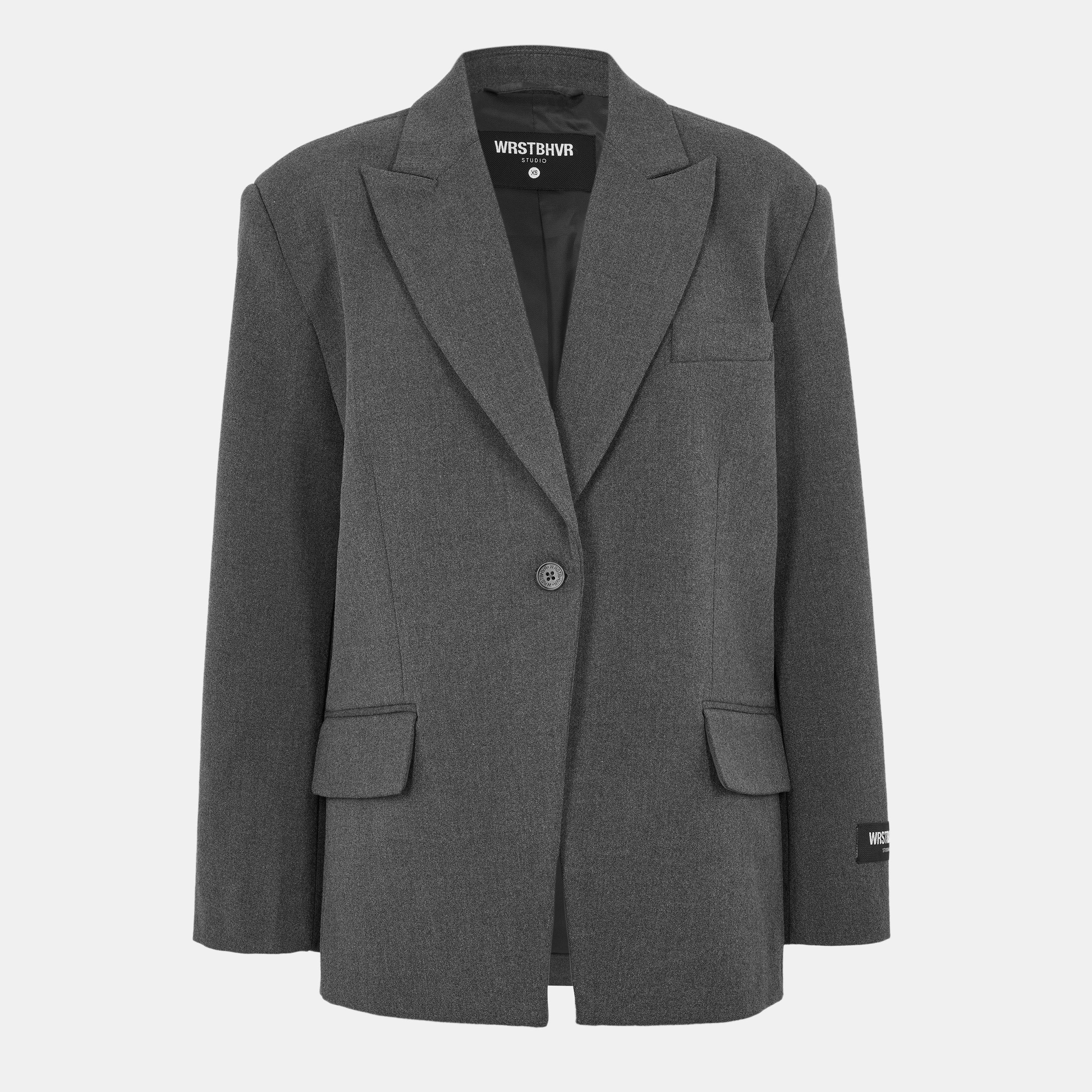 Grey - WRSTBHVR - Women's Tailored Blazer - 1