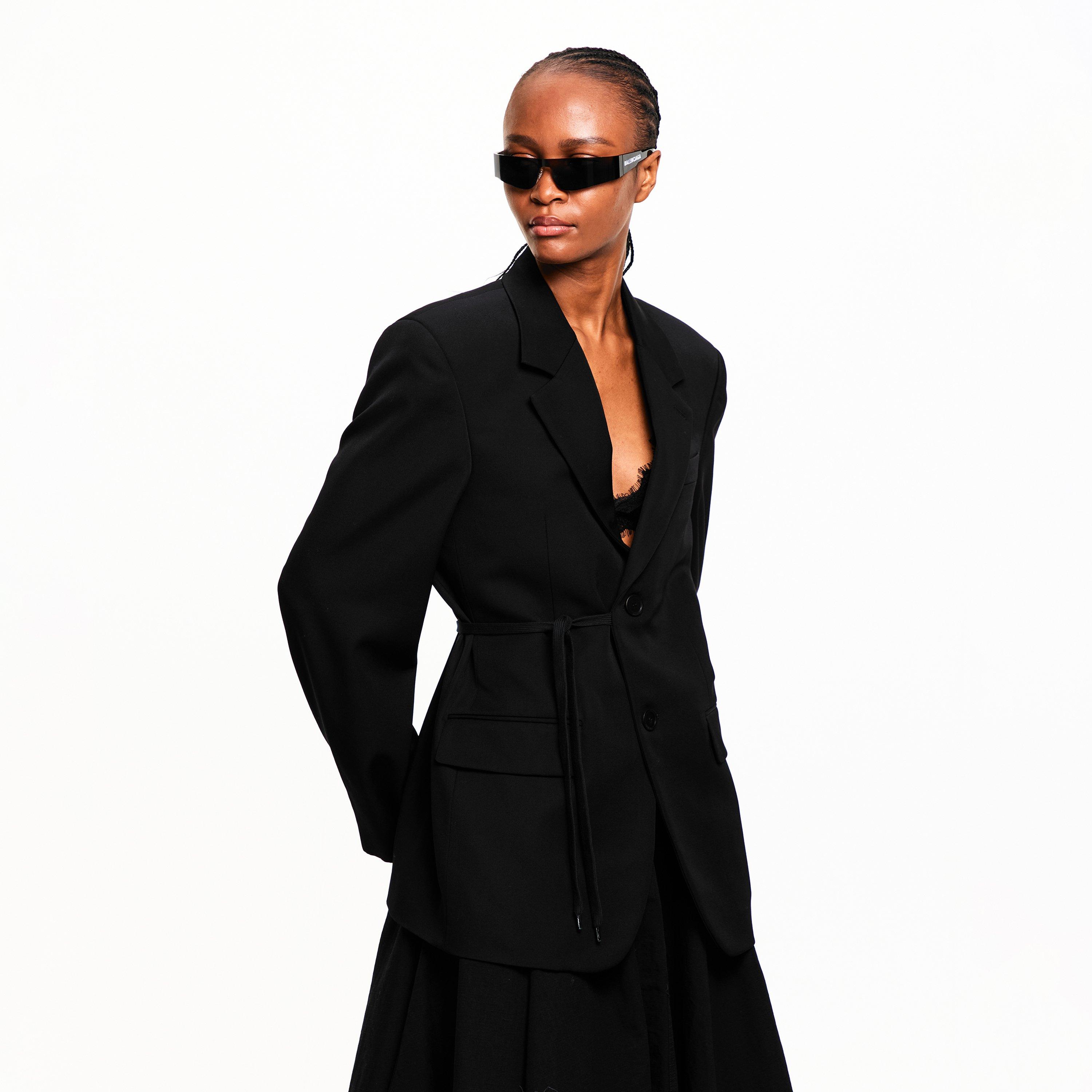 Black - Balenciaga - Women's Bal Wrap Blazer - 3