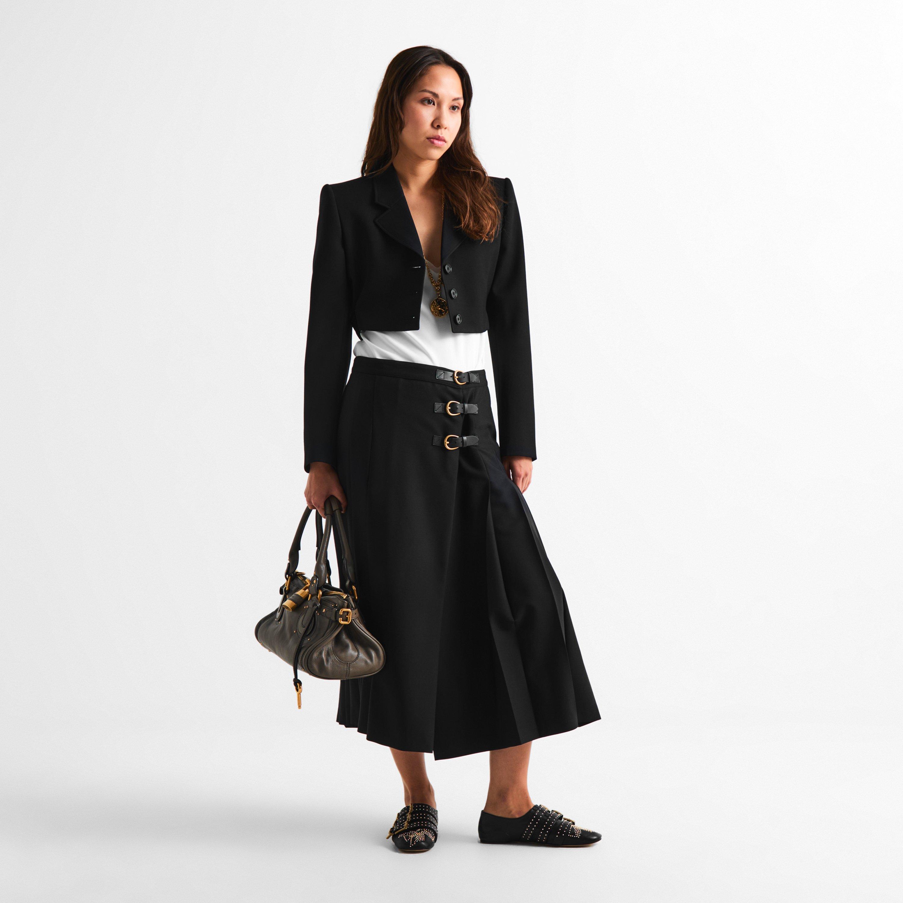 Black - Chloe - Women's Cropped Blazer - 5