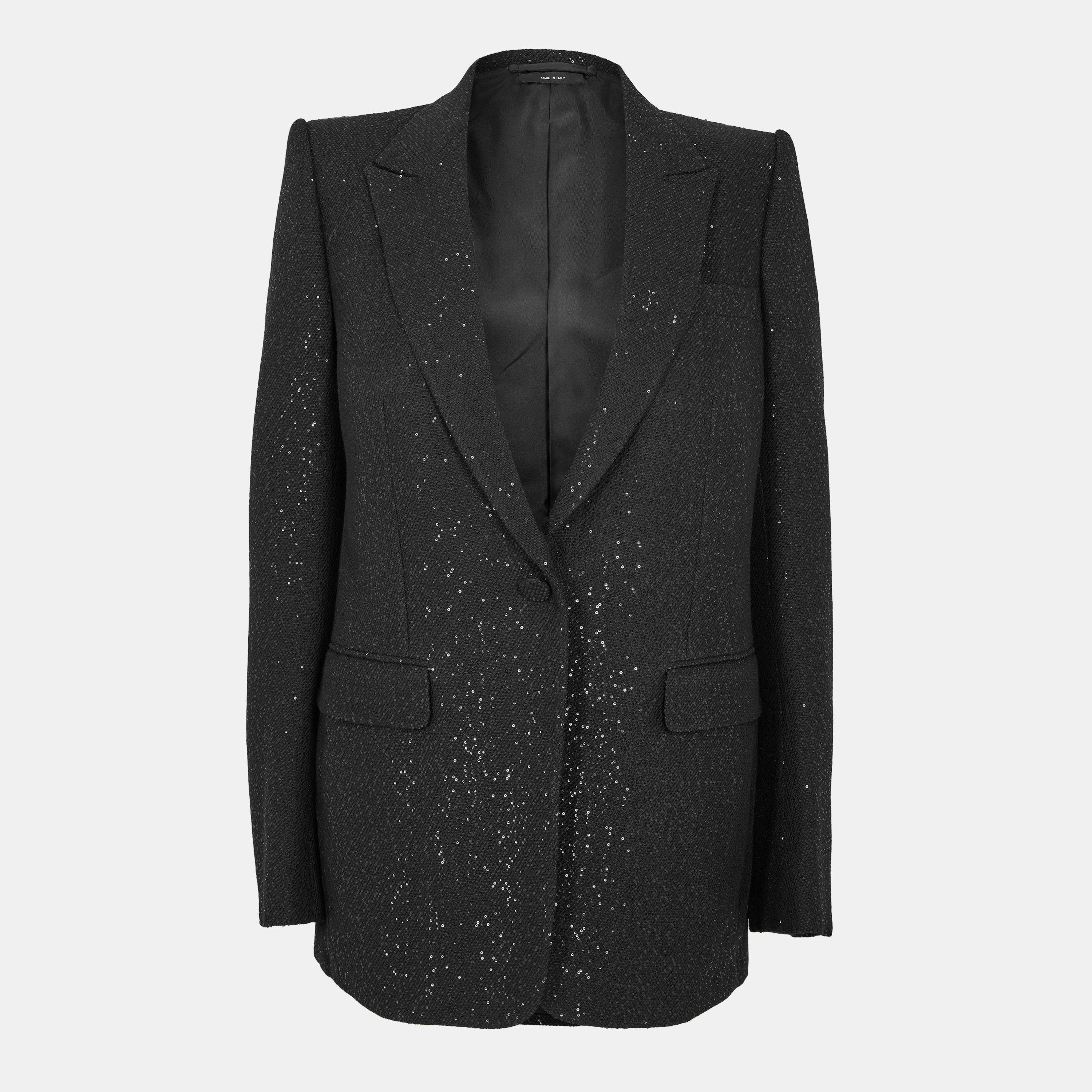 Black - Tom Ford - Women's Sequin Long Sleeve Blazer - 1
