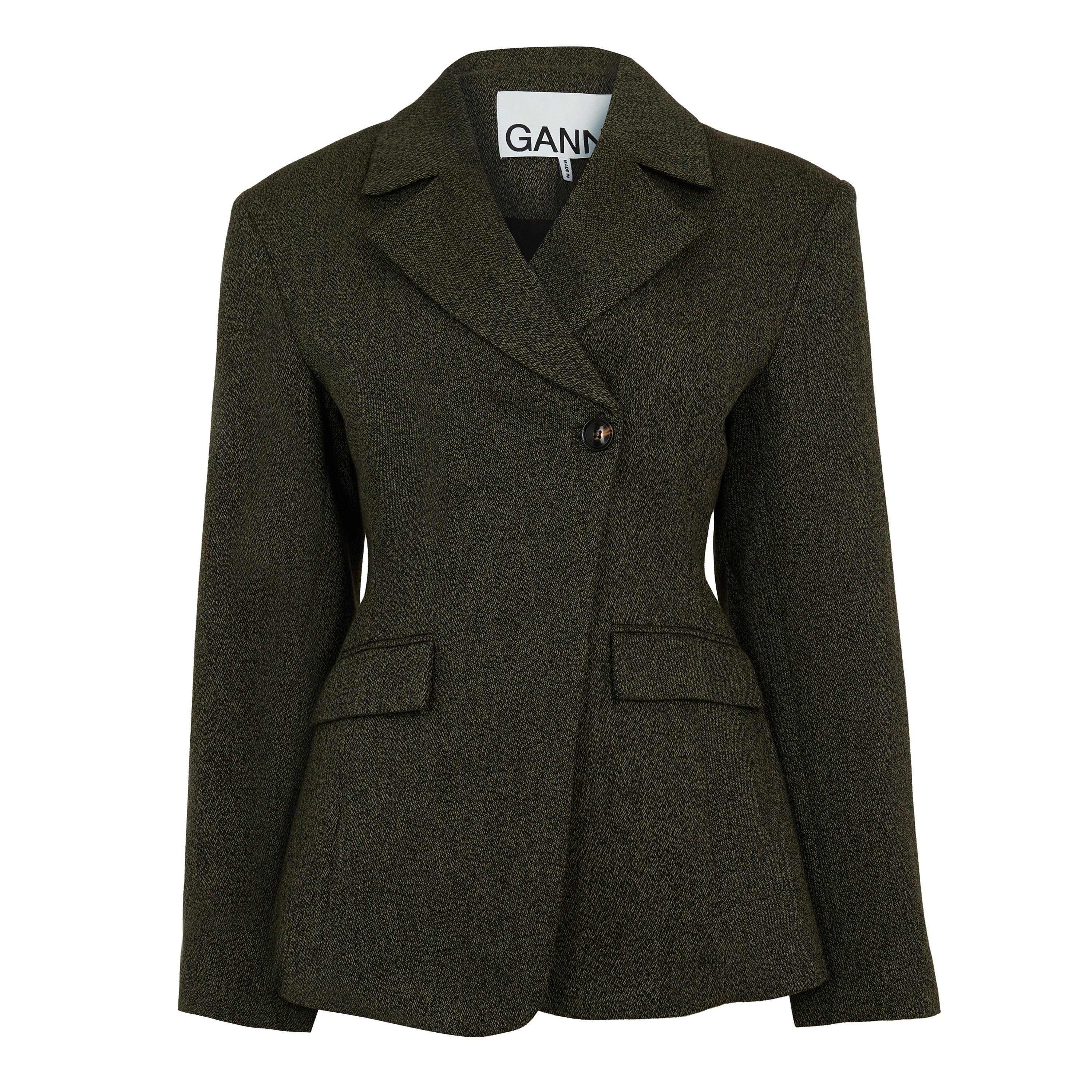 Ganni Women's Suiting Blazer - Forest Night - Size 8 (34)